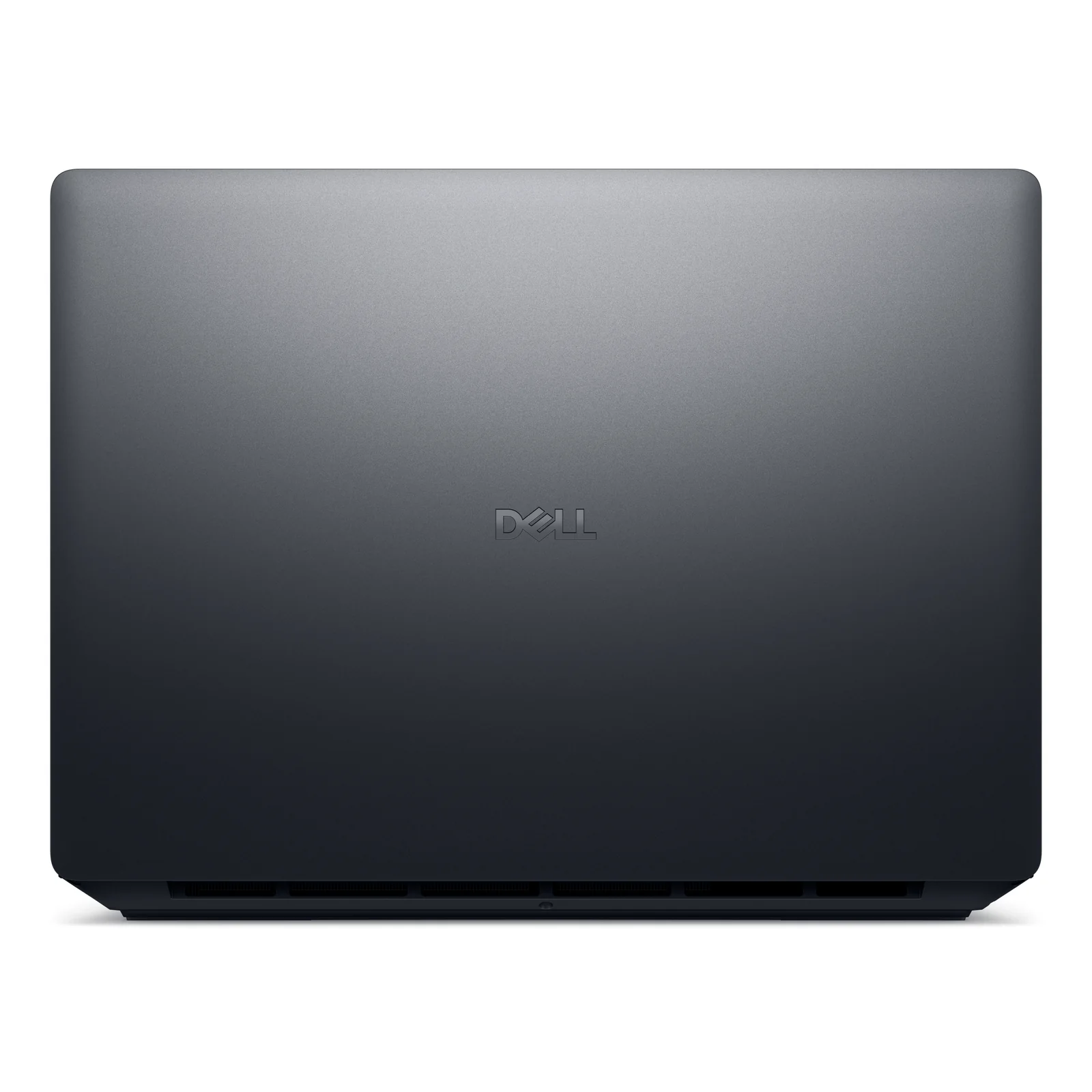 Dell Pro Max 16 Plus, vue du dos, couvercle fermé, logo Dell centré, panneau arrière gris magnetite uni