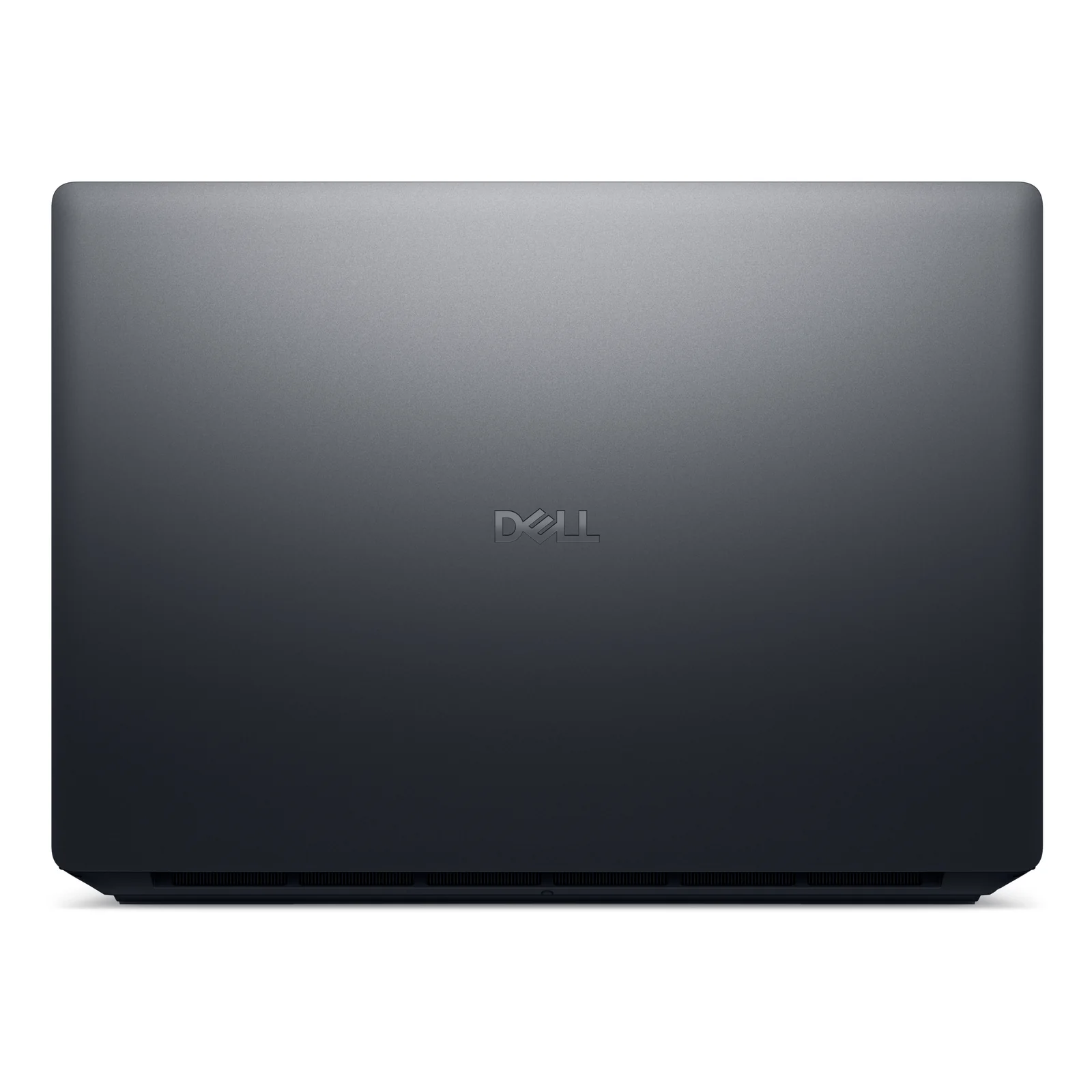 Face arrière du Dell Pro Max 18 Plus fermé, couvercle gris magnetite avec logo Dell centré