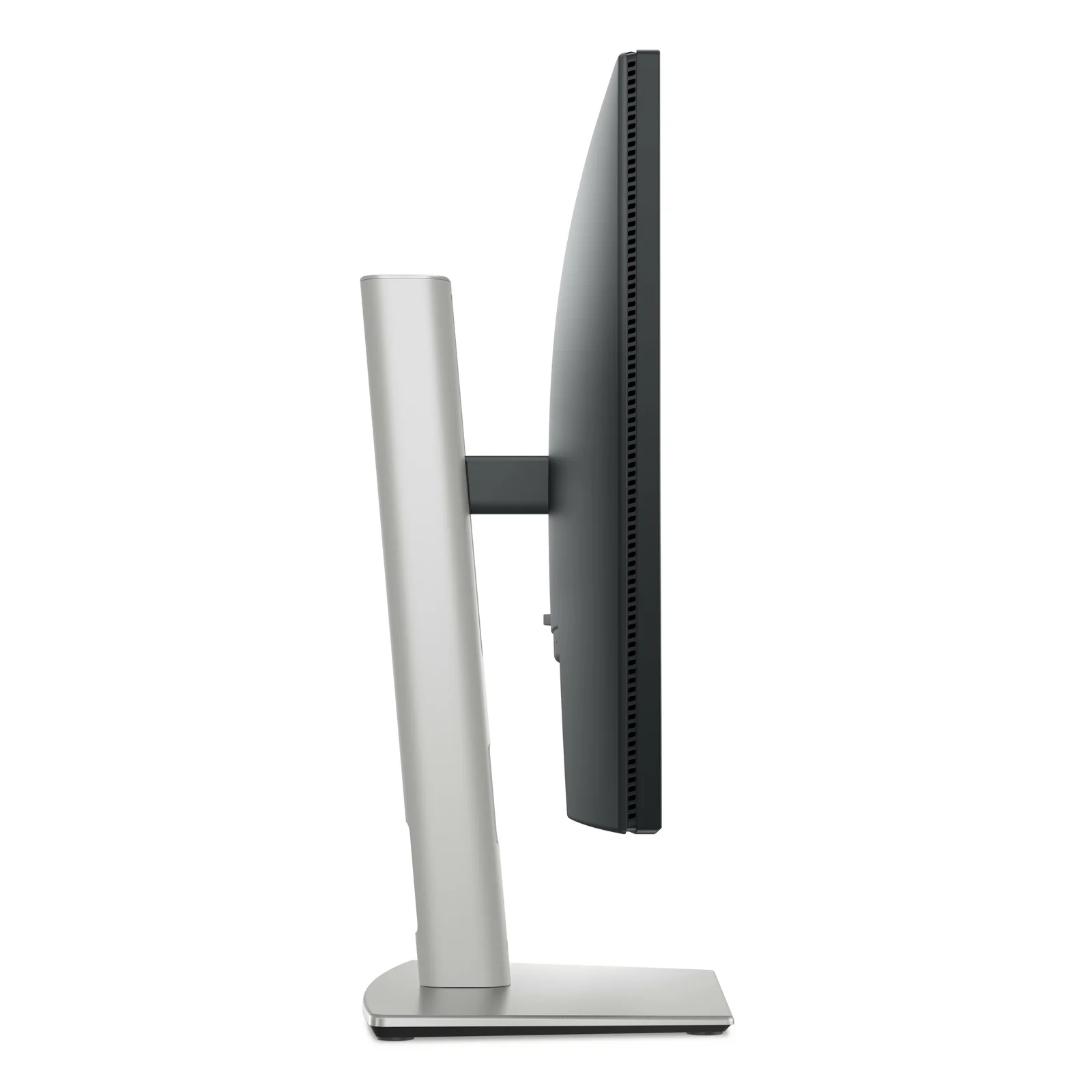 Dell P2425HE vue de profil gauche, profil mince de la dalle et du bras réglable en hauteur