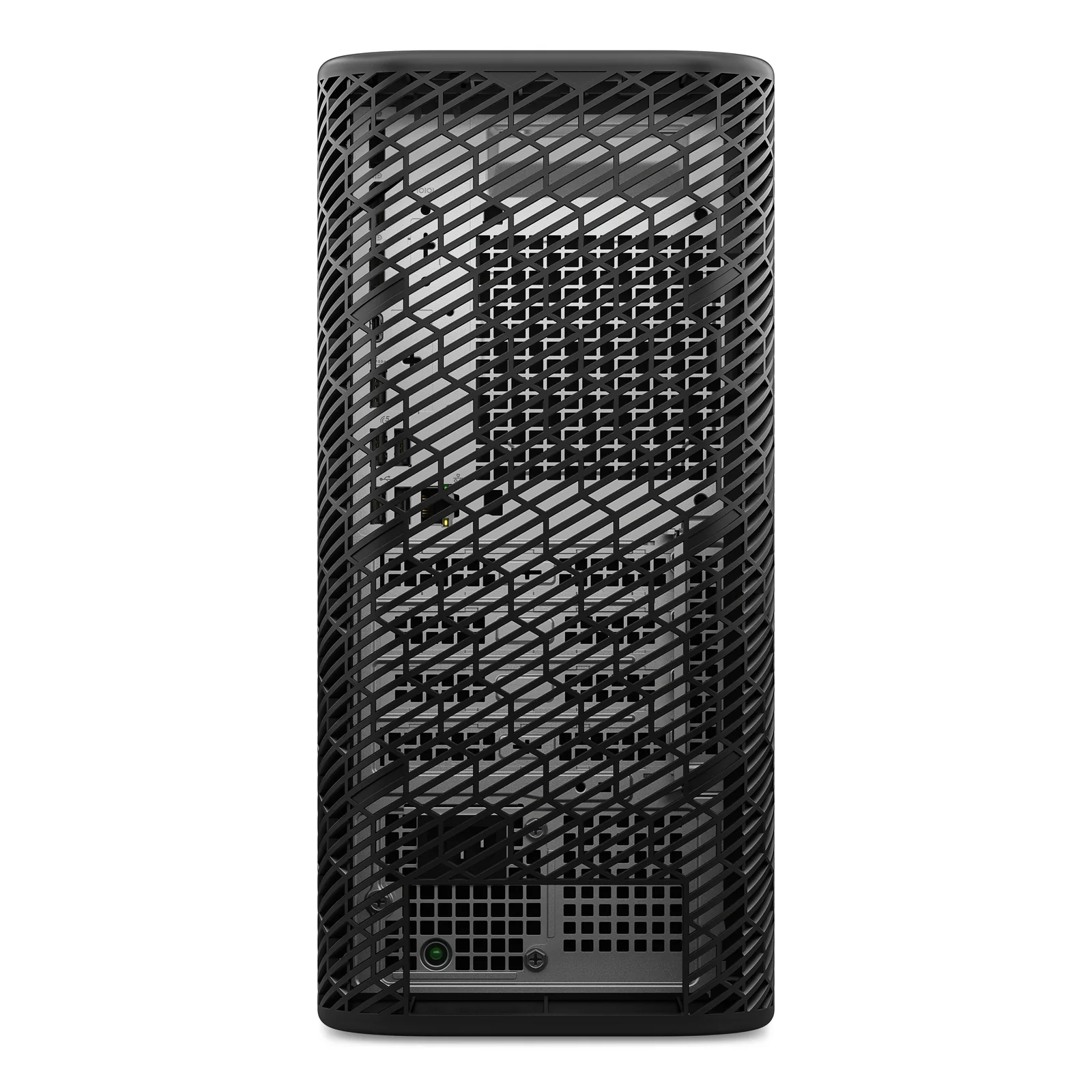 Dell Pro Precision 7 T1, vue du dessus, surface noire texturée avec ouïes de ventilation