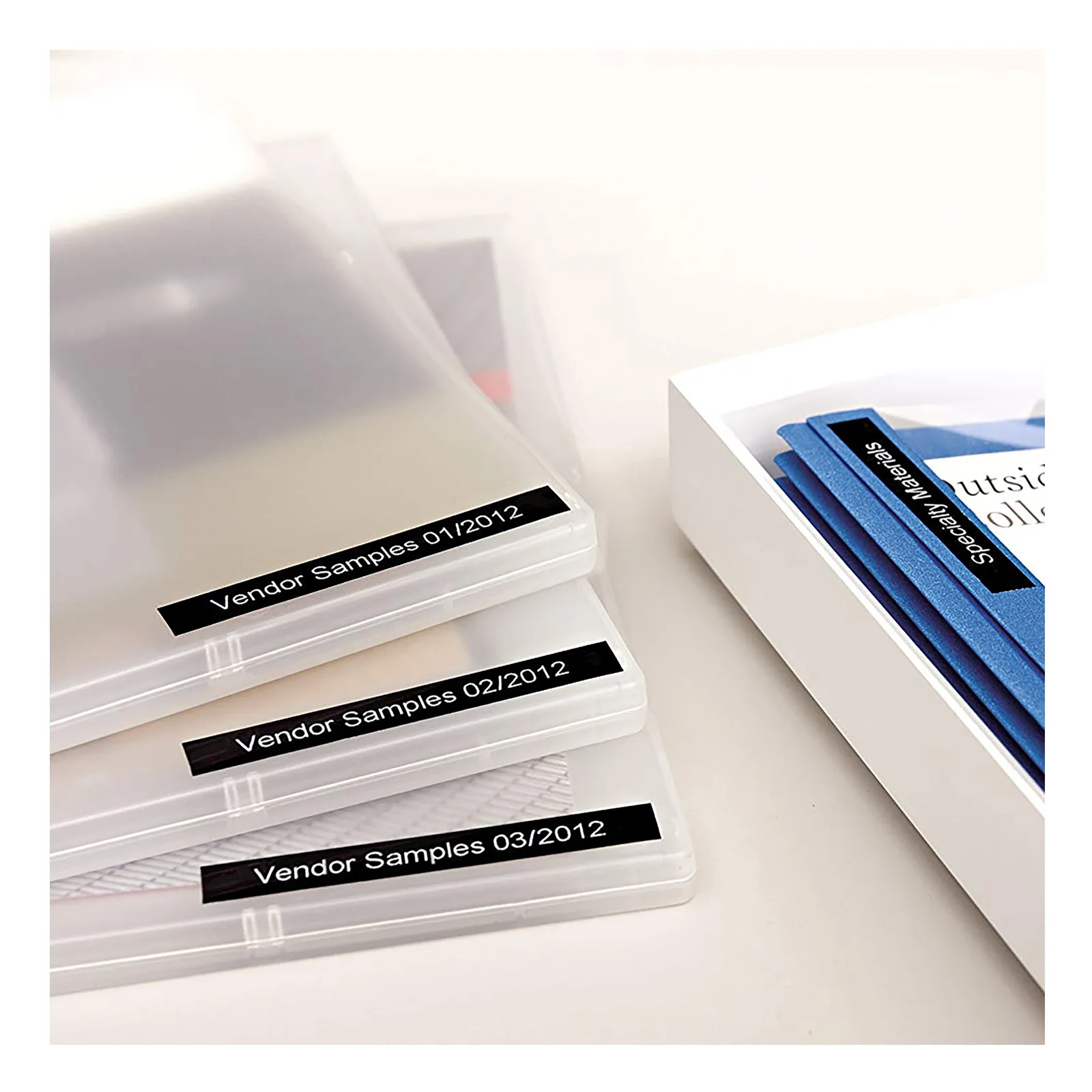 DYMO D1 étiquettes autocollantes authentiques | impression en blanc sur fond noir | 12 mm x 7 m | pour étiqueteuses LabelManager