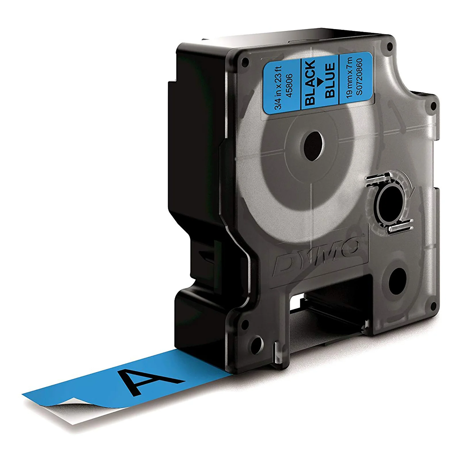 DYMO D1 étiquettes autocollantes authentiques | rouleau de 12 mm x 7 m | impression en noir sur fond bleu | pour étiqueteuses LabelManager