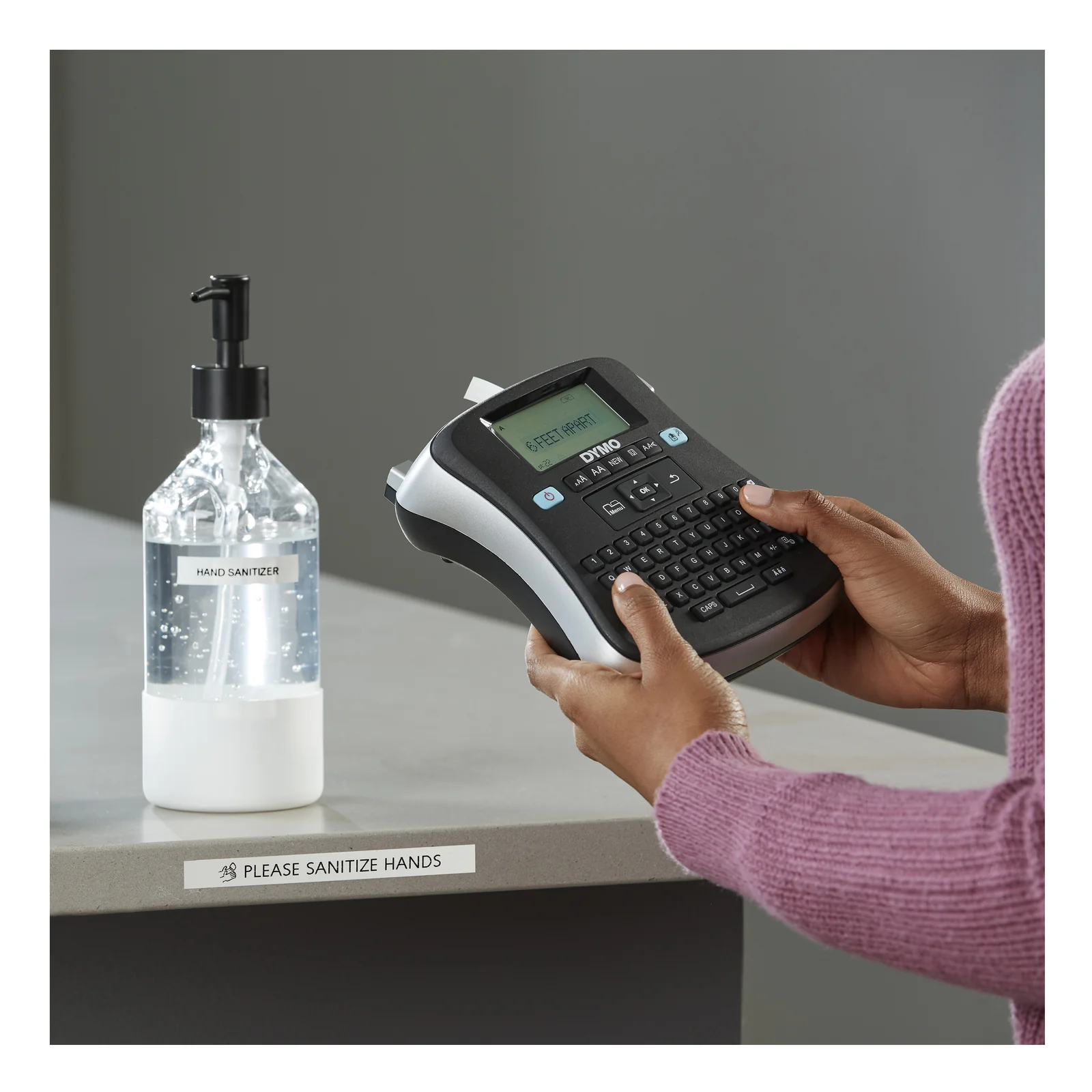 DYMO LabelManager Étiqueteuse 210D+ | Clavier AZERTY | Imprimante Portable d'Étiquettes Autocollantes