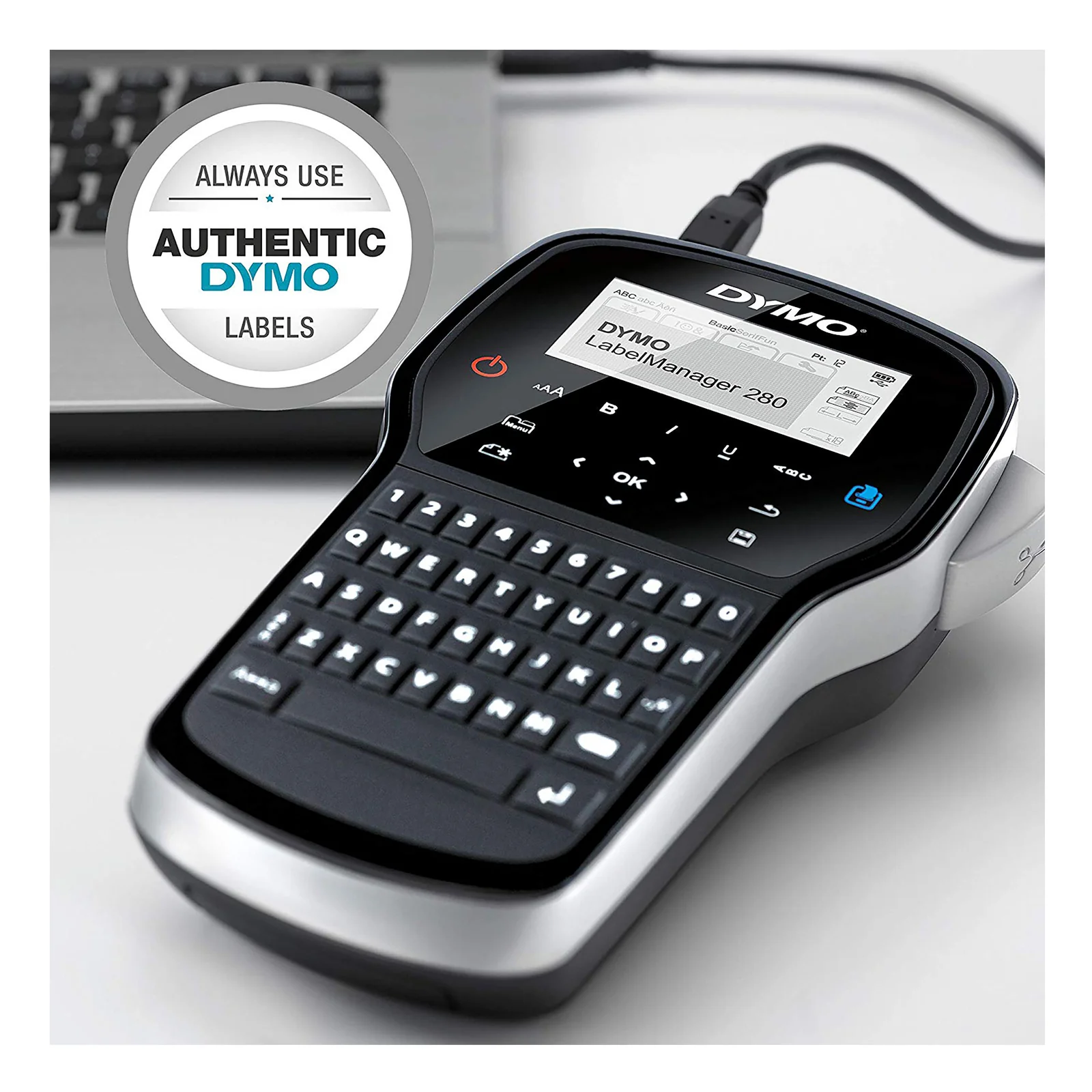 DYMO LabelManager Étiqueteuse Portable Rechargeable 280 | Clavier QWERTY | Connectivité PC ou Mac