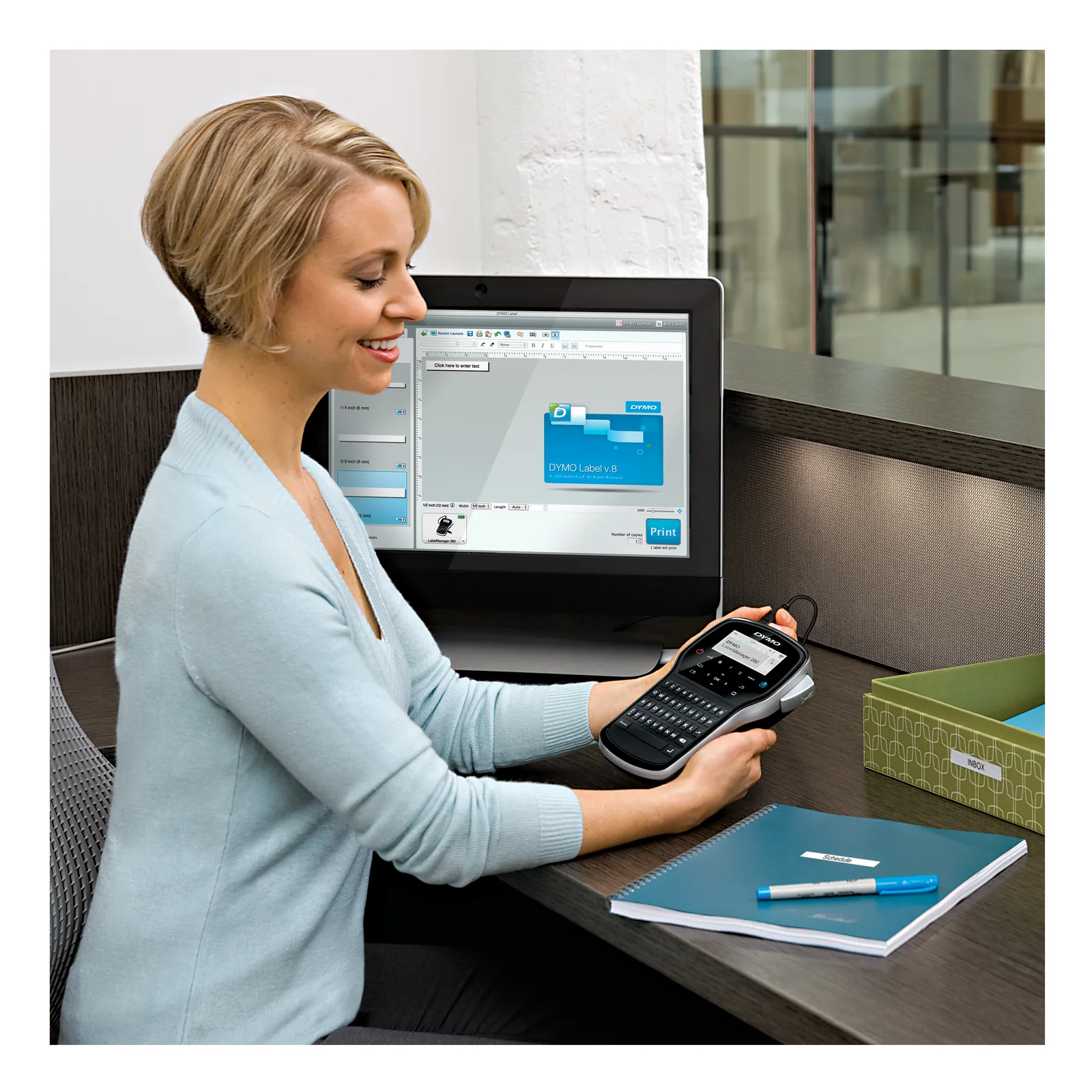 DYMO LabelManager Étiqueteuse Portable Rechargeable 280 | Clavier QWERTY | Connectivité PC ou Mac