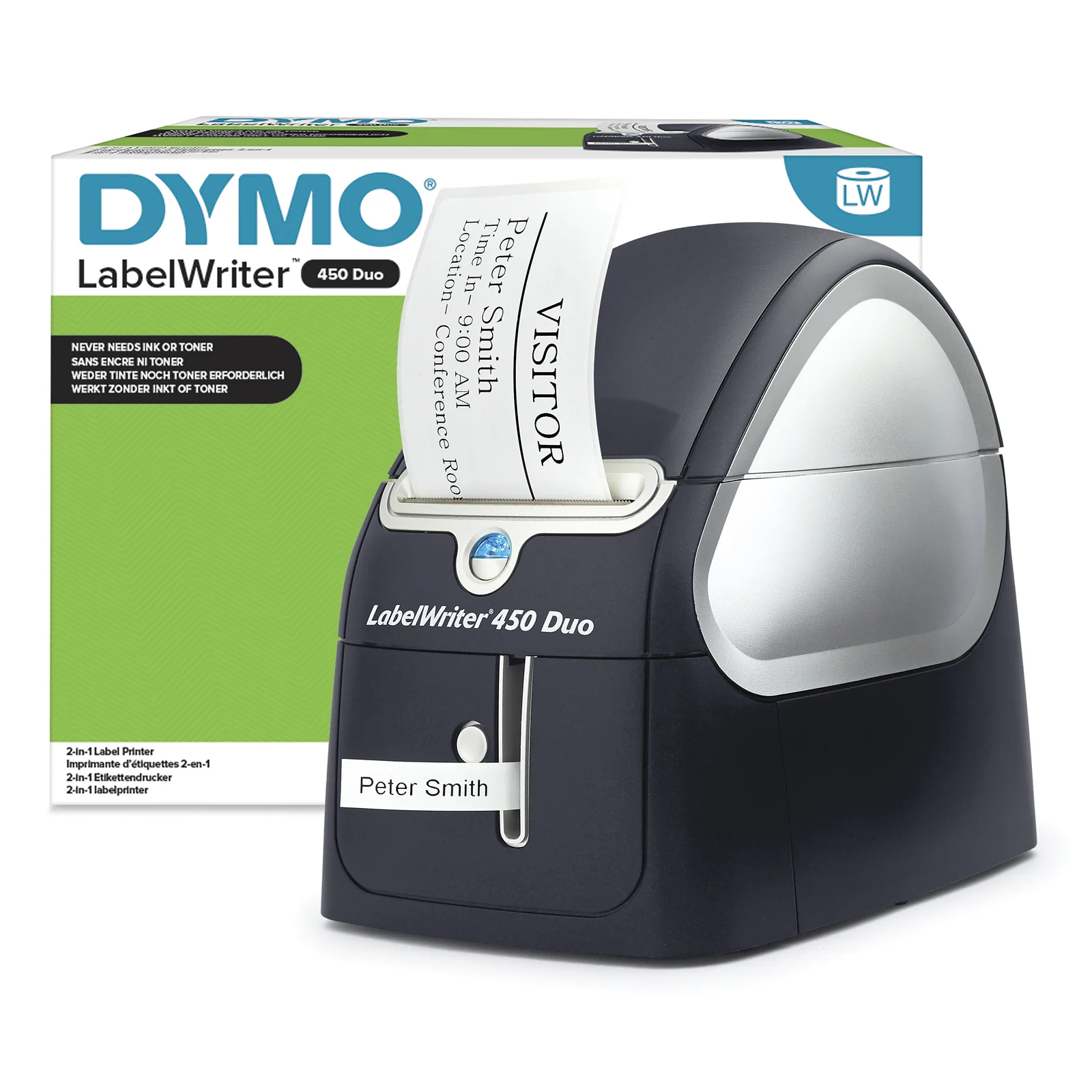 LabelWriter 450 Duo Imprimante d'étiquettes | papier thermique | 600 x 300 ppp | jusqu'à 71 étiquettes/minute