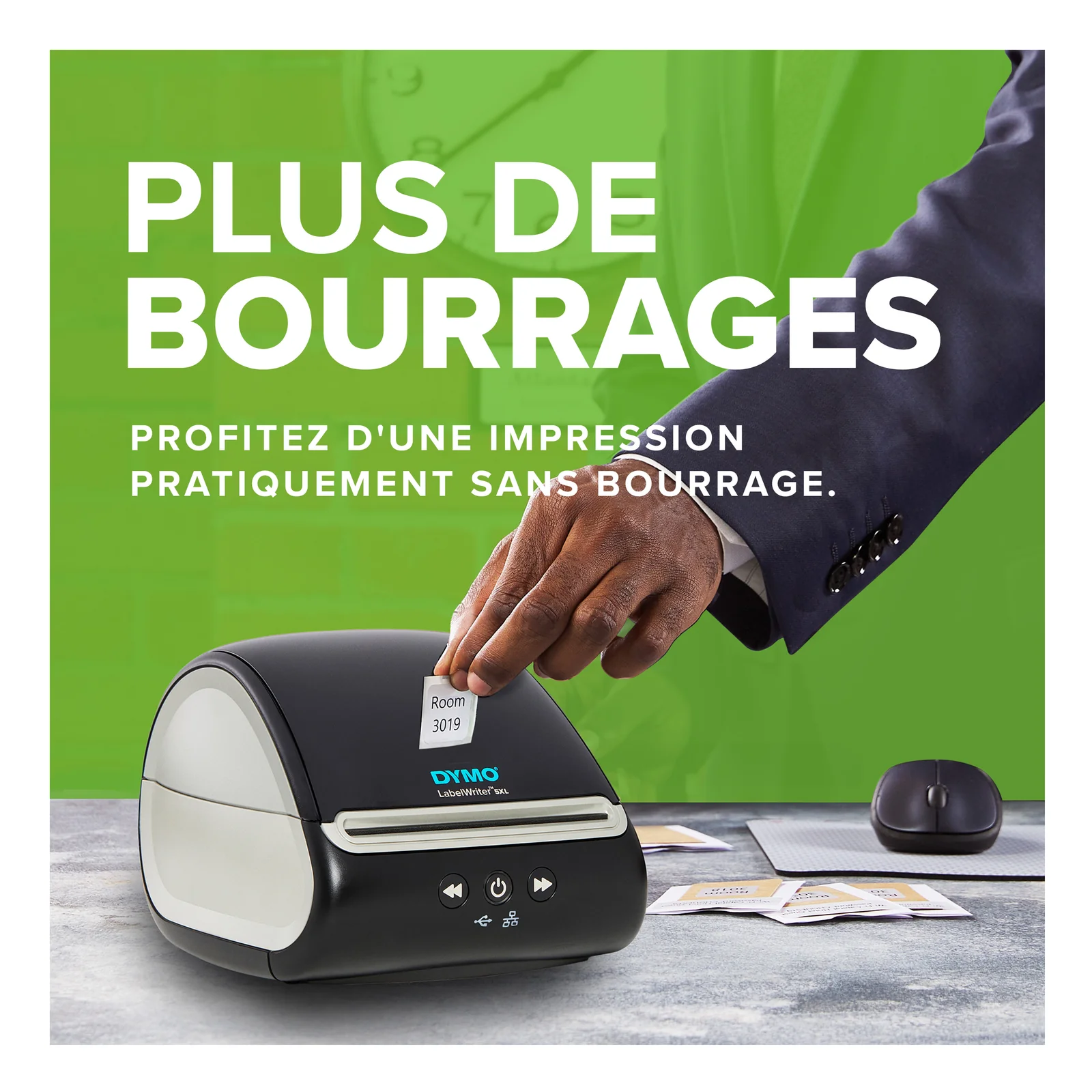 DYMO LabelWriter 5XL imprimante d'étiquettes | Reconnaissance automatique des étiquettes | Imprime les étiquettes d'expédition larges d'AmazonDHLetc. | Solution idéale pour les vendeurs en ligne