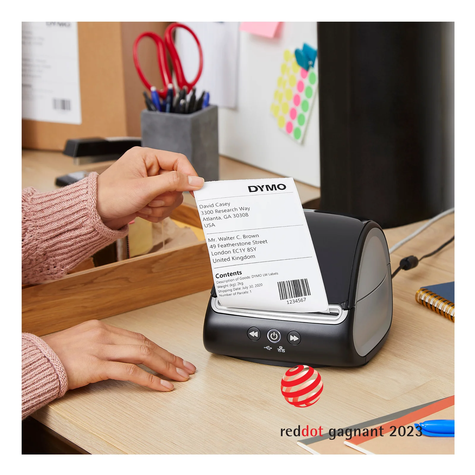 DYMO LabelWriter 5XL imprimante d'étiquettes | Reconnaissance automatique des étiquettes | Imprime les étiquettes d'expédition larges d'AmazonDHLetc. | Solution idéale pour les vendeurs en ligne
