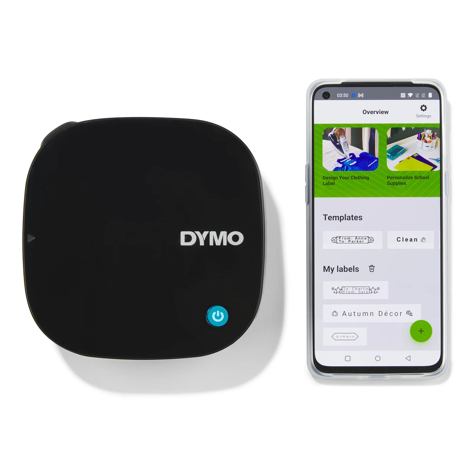 DYMO LetraTag 200B étiqueteuse Bluetooth | Imprimante d'étiquettes compacte | Se connecte à iOS et Android à l'aide de la technologie Bluetooth sans fil | Inclut 1 ruban en papier blanc