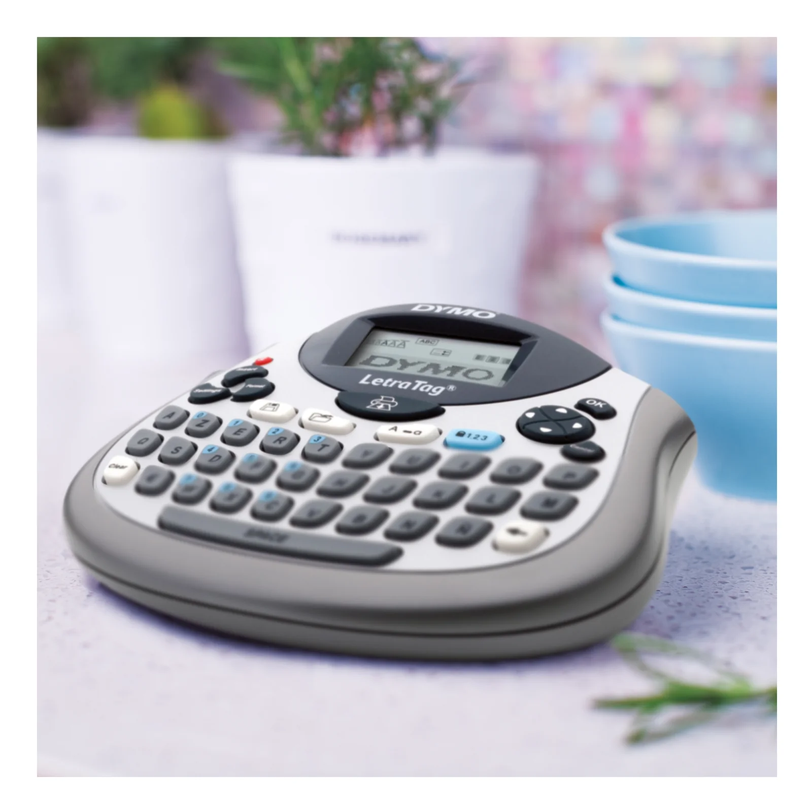 DYMO LetraTag Étiqueteuse LT 100T | Clavier AZERTY | Imprimante Portable d'Étiquettes Autocollantes