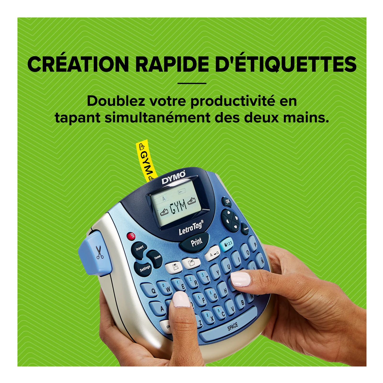 DYMO LetraTag Étiqueteuse LT 100T | Clavier AZERTY | Imprimante Portable d'Étiquettes Autocollantes