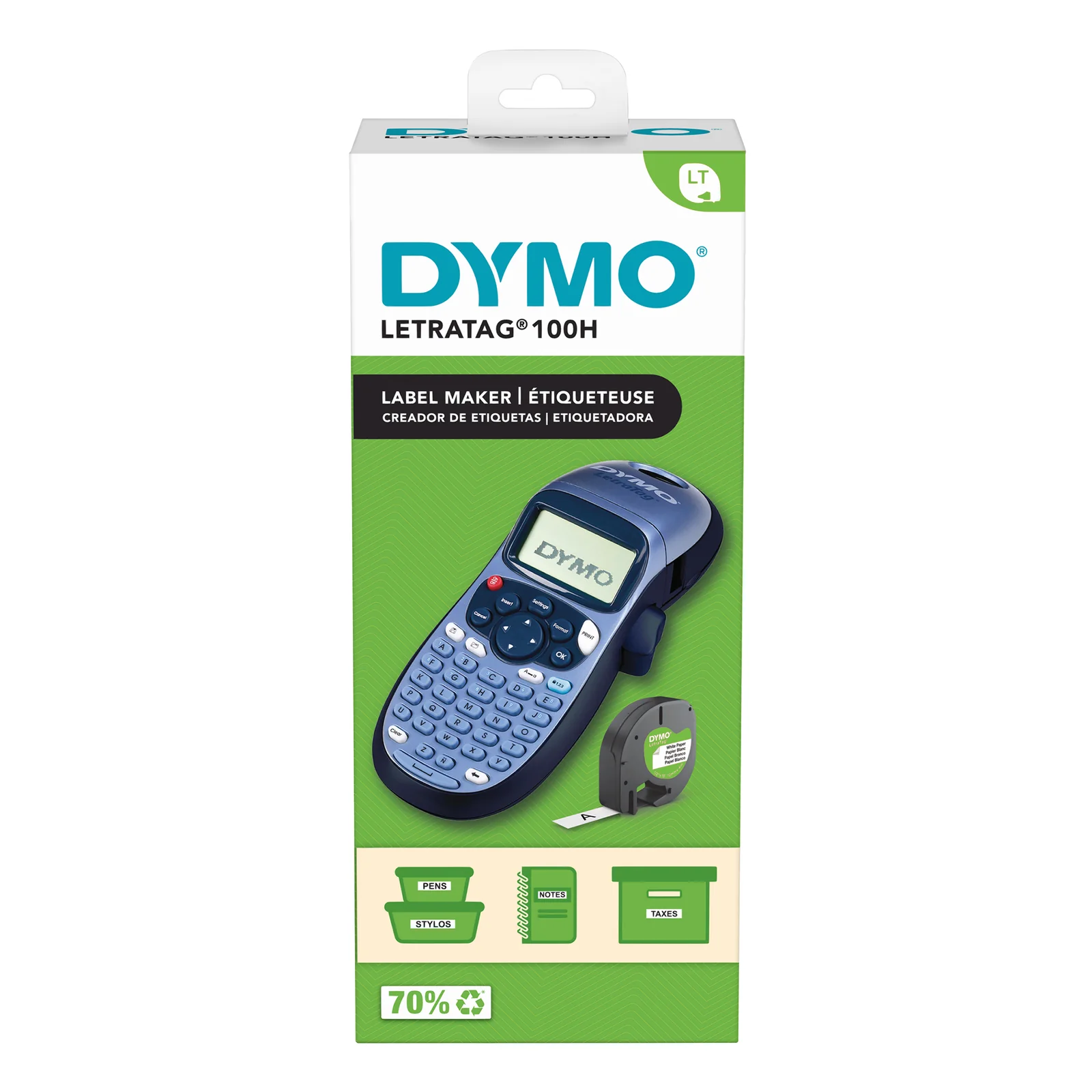 LetraTag LT-100H étiqueteuse portative | Imprimante d'étiquettes autocollant thermique sans encre | avec clavier ABC