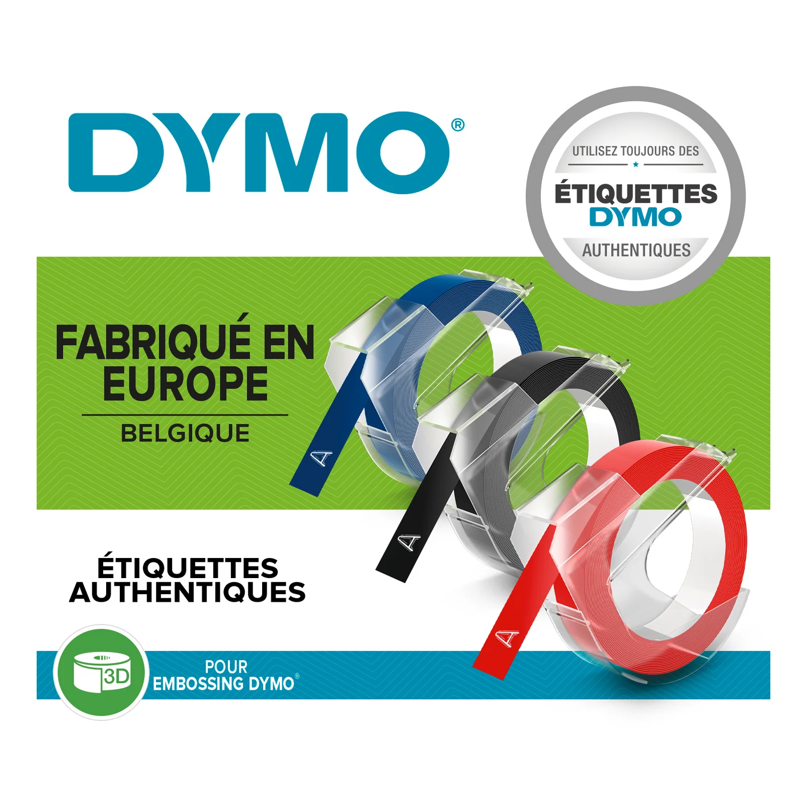 DYMO Omega Système de marquage | Petite étiqueteuse à molette Turn-Click au design ergonomique | Pour la maisonle bricolage et les loisirs créatifs (£/€ÄÖ & Ü)
