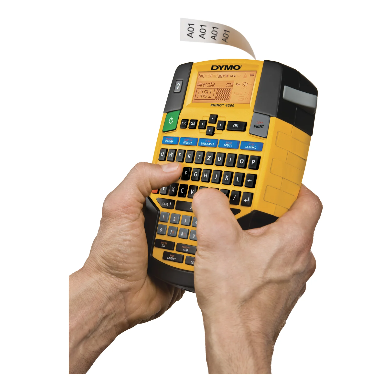 DYMO RHINO 4200 imprimante pour étiquettes Transfert thermique QWERTZ