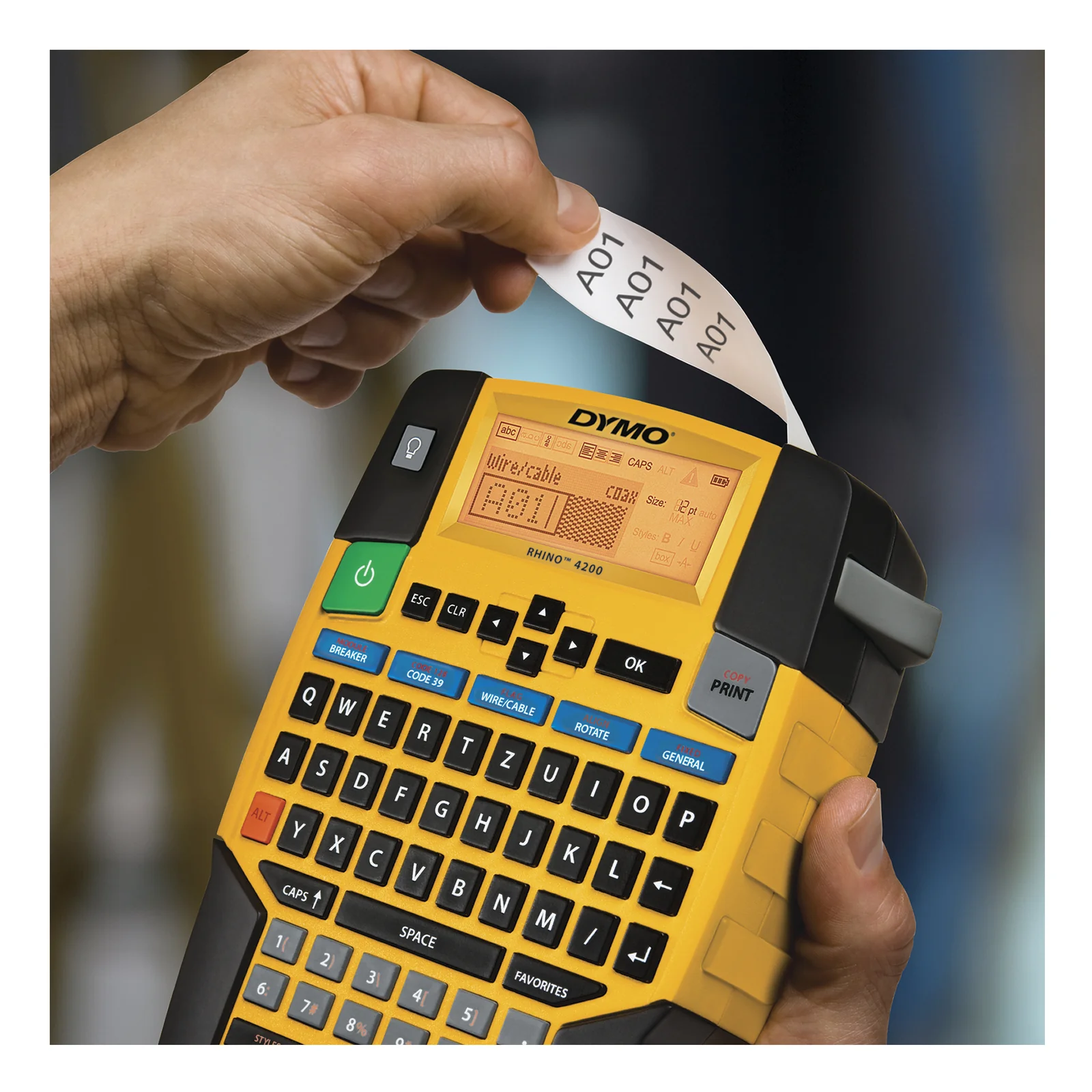 DYMO RHINO 4200 imprimante pour étiquettes Transfert thermique QWERTZ