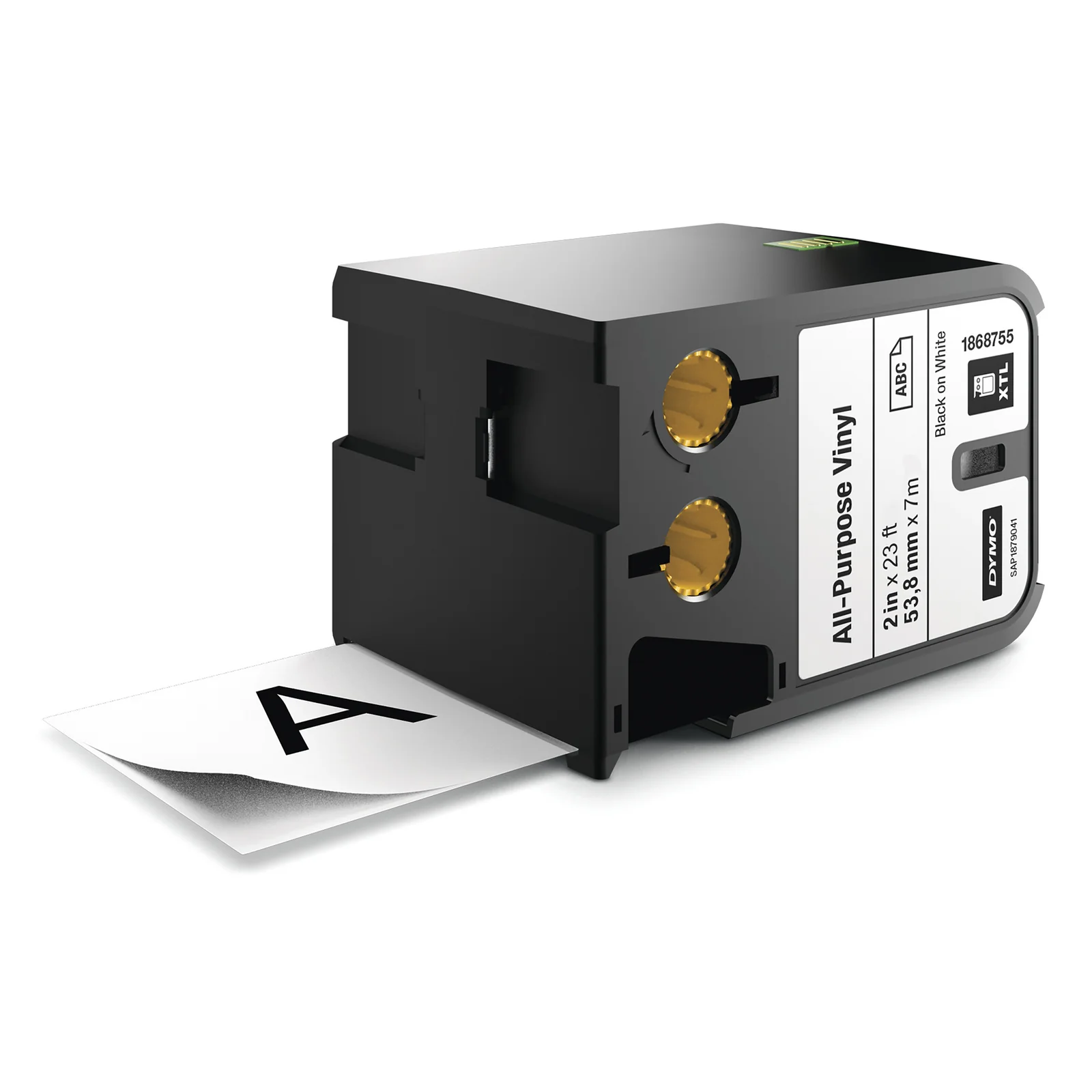 XTL Cassette d'étiquettes multi usage en vinyle 54 mm x 7 m Noir sur Blanc