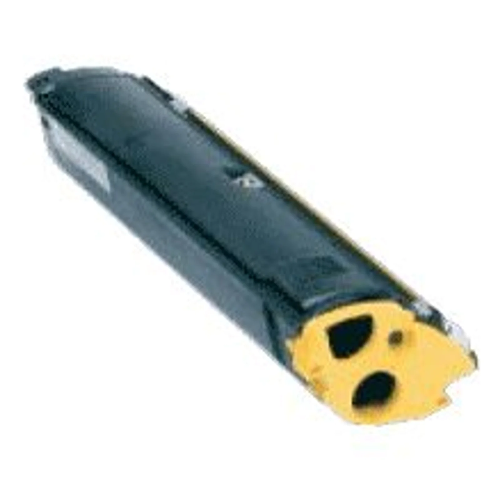 Cartouche de toner laser Epson C13S050155 jaune nue avec corps noir et embout jaune, vue inclinée pour imprimantes Epson AcuLaser C900, C900N et C1900