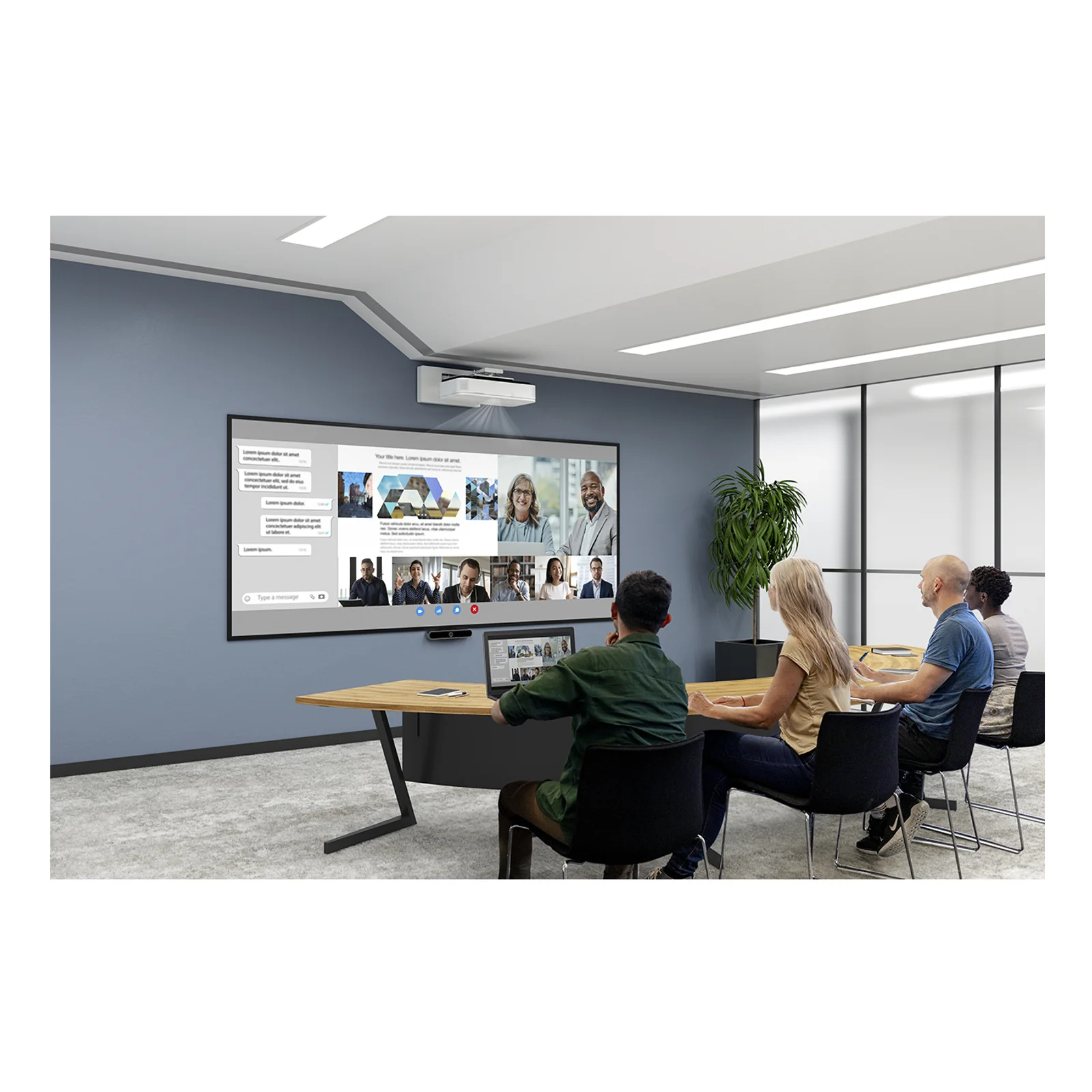 Epson EB-810E Projecteur à focale ultra courte 5000 ANSI lumens 3LCD 1080p (1920x1080) Blanc
