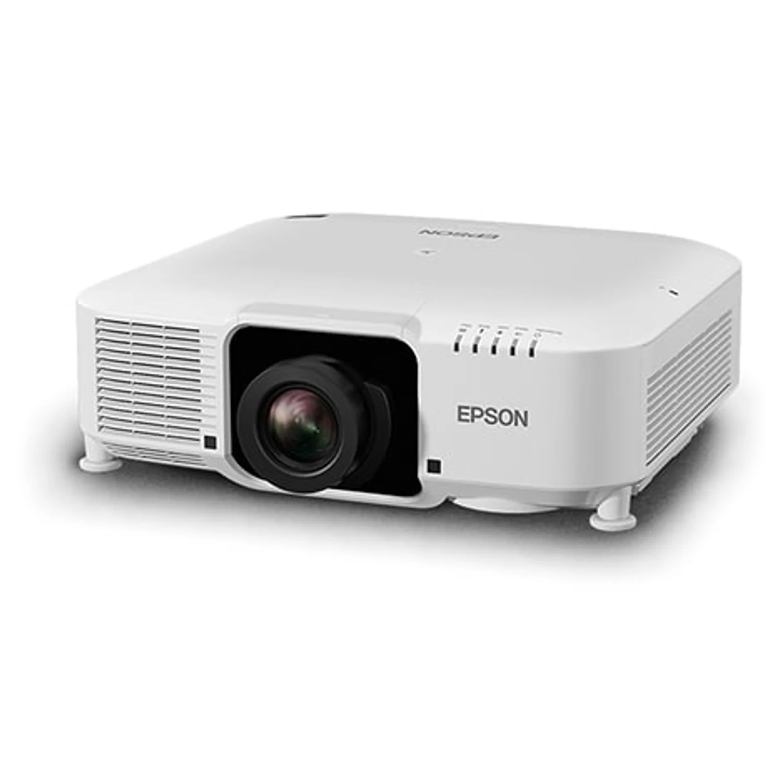 Epson EB-PU1008W vu en plongée latérale projetant un événement live