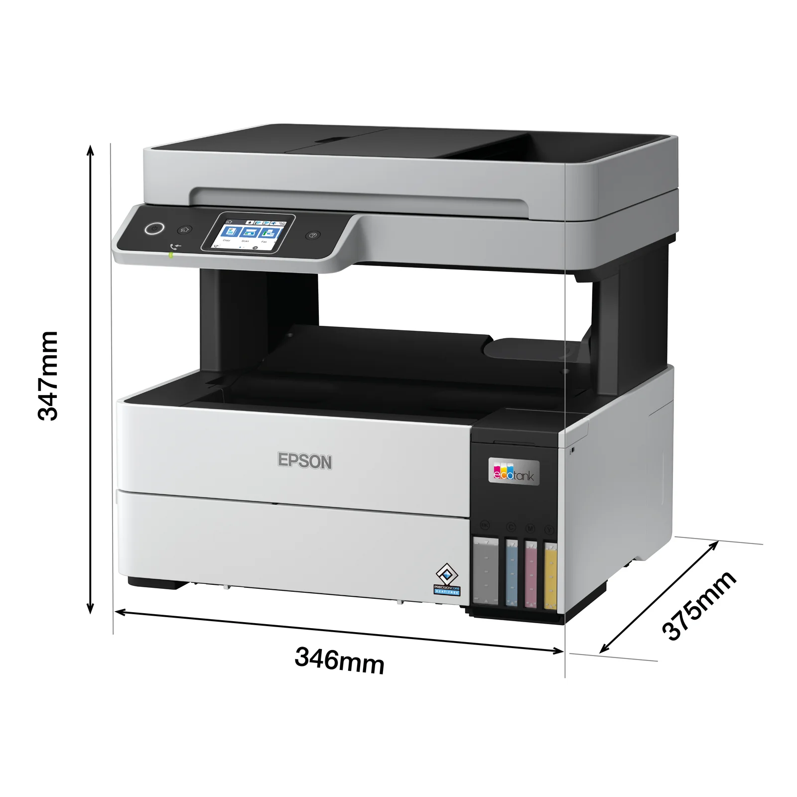 Epson EcoTank ET-5170 en perspective avec scanner à plat ouvert