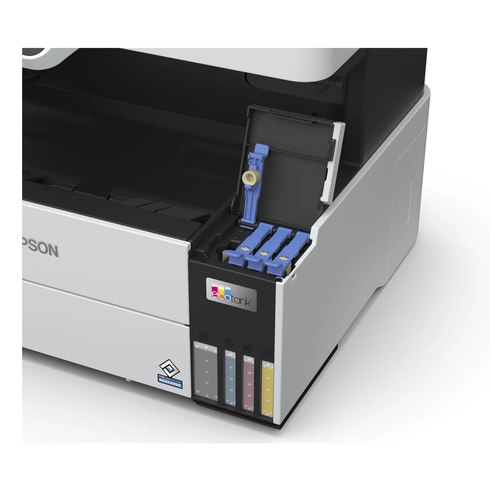 Epson EcoTank ET-5170 vue de face avec impression couleur en sortie