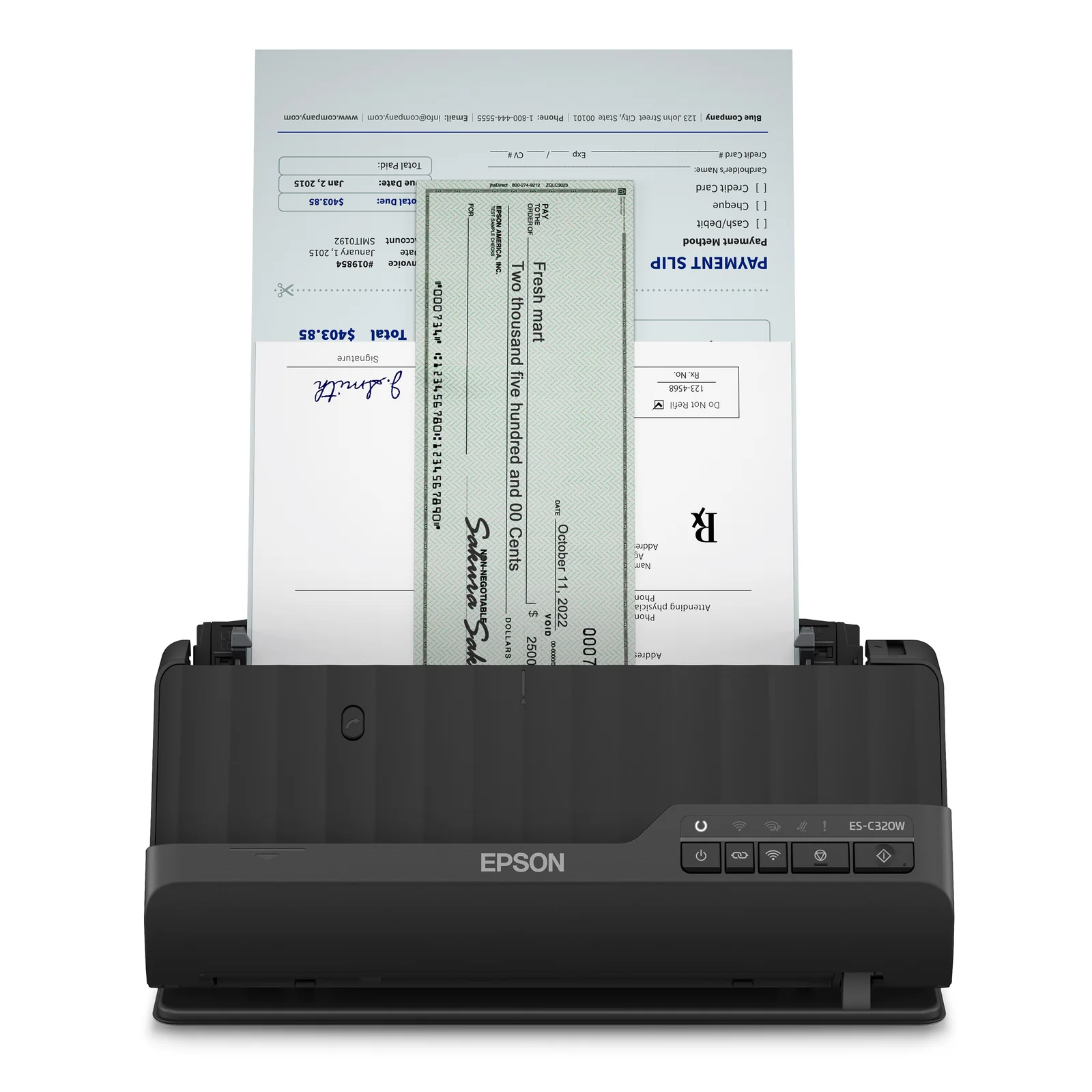 Epson ES-C320W Chargeur automatique de documents + Scanner à feuille 600 x 600 DPI A4 Noir