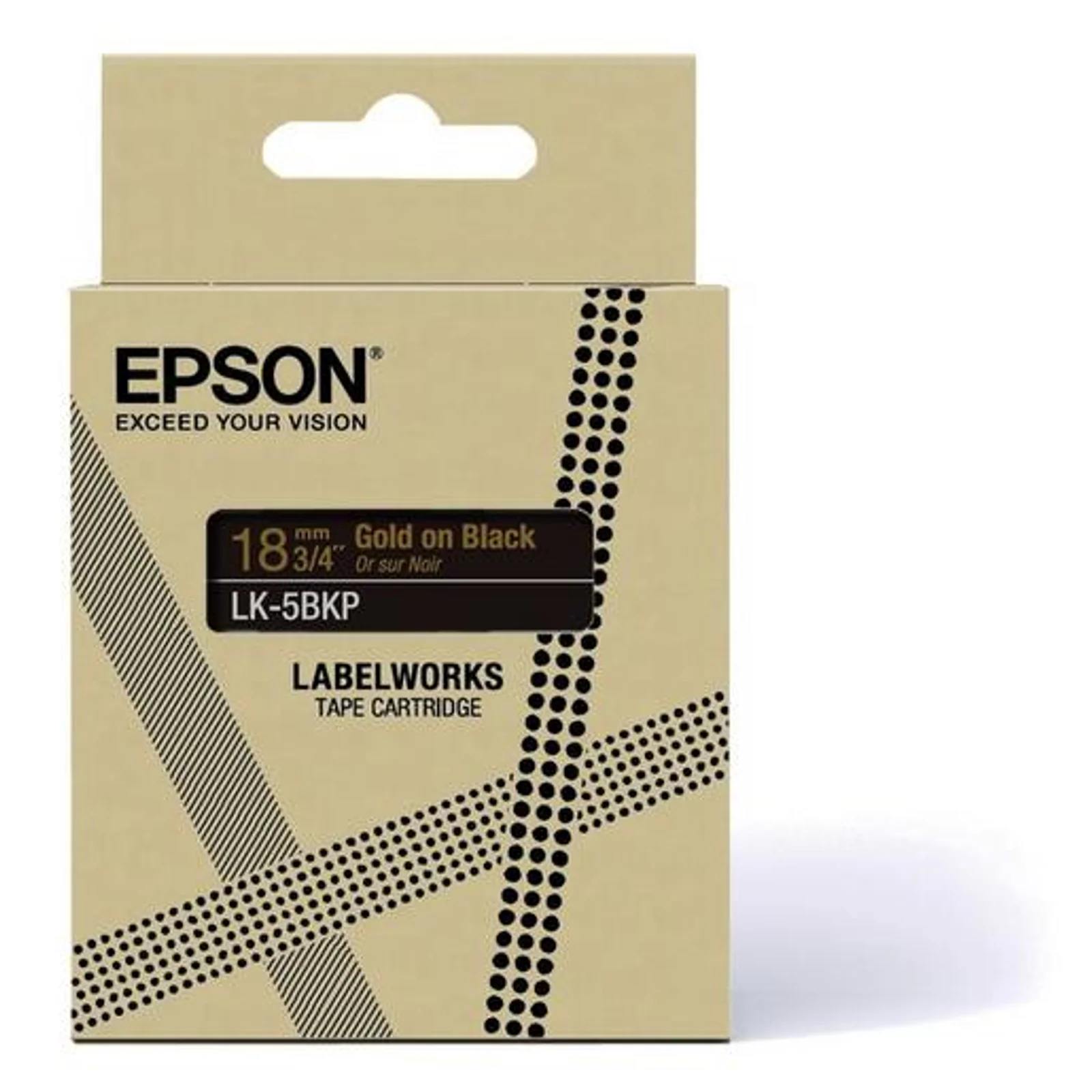 Epson LK-5BKP Noir, Or
