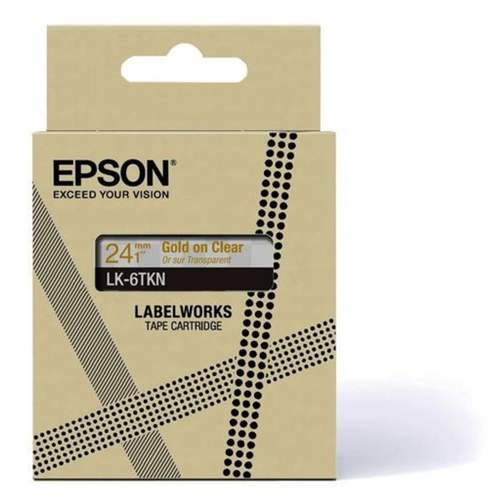 Epson LK-6TKN Or, Transparent