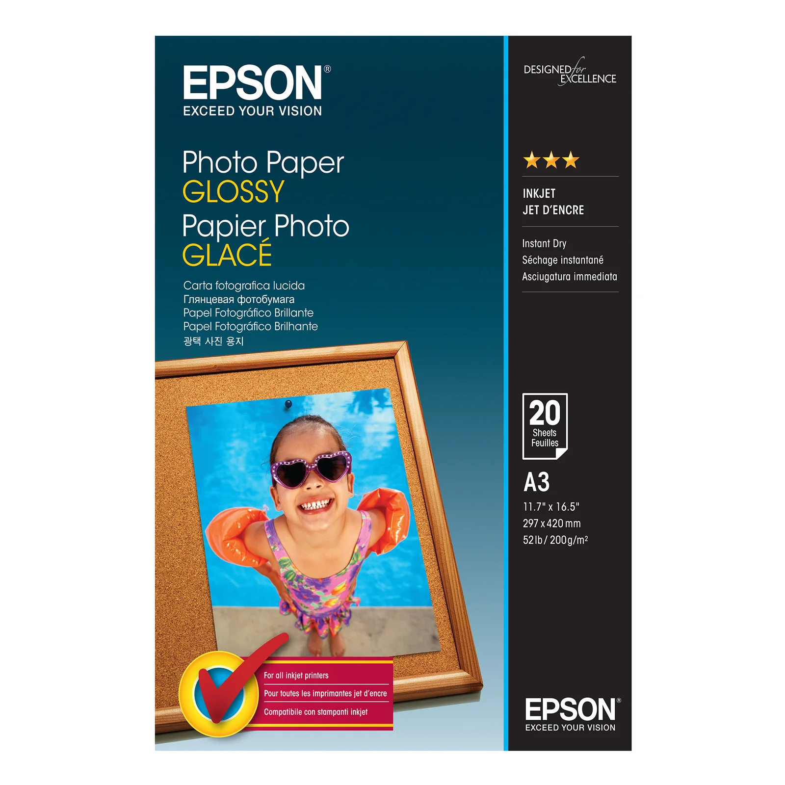 Photo Paper Glossy - A3 - 20 Feuilles