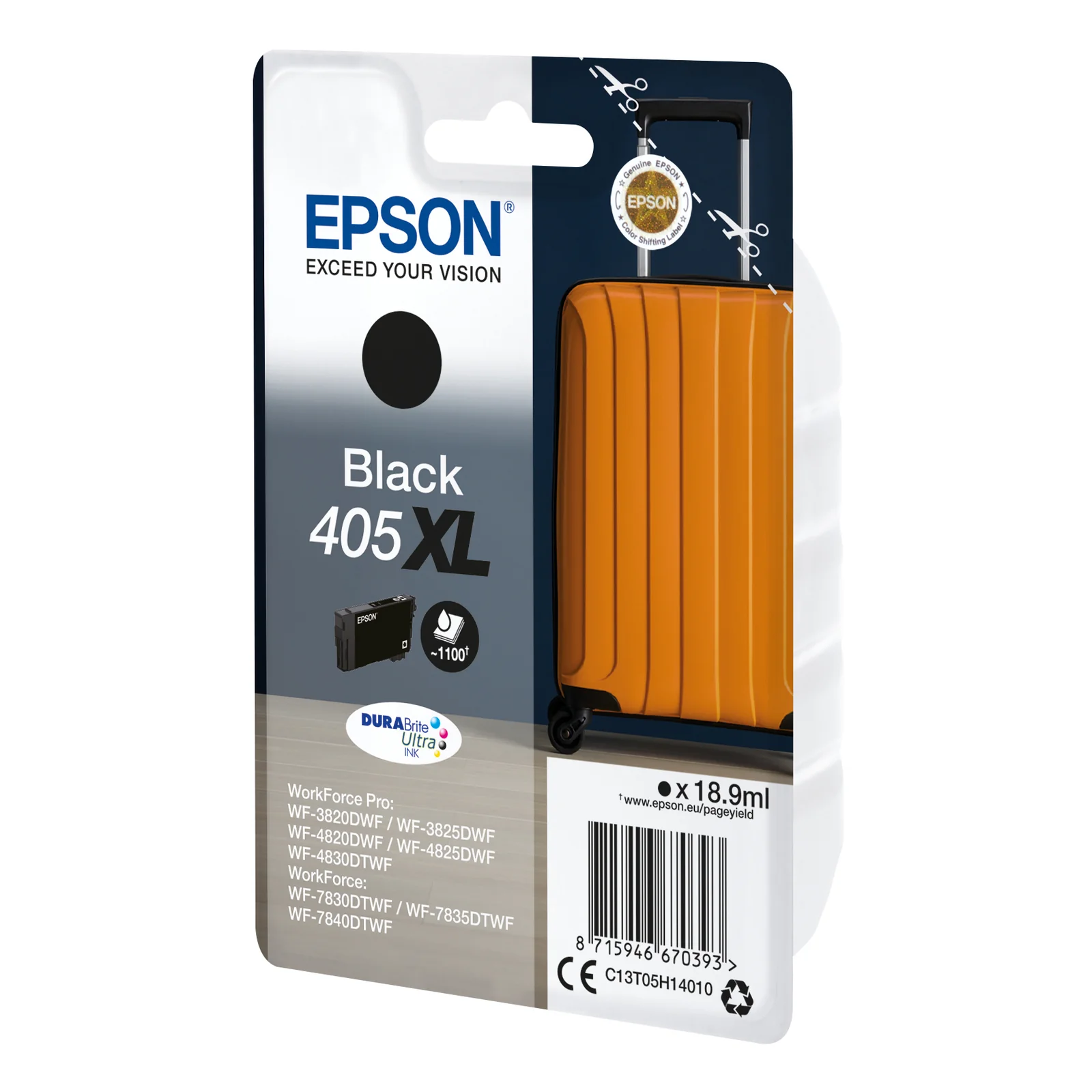 Epson Singlepack Black 405XL DURABrite Ultra Ink
