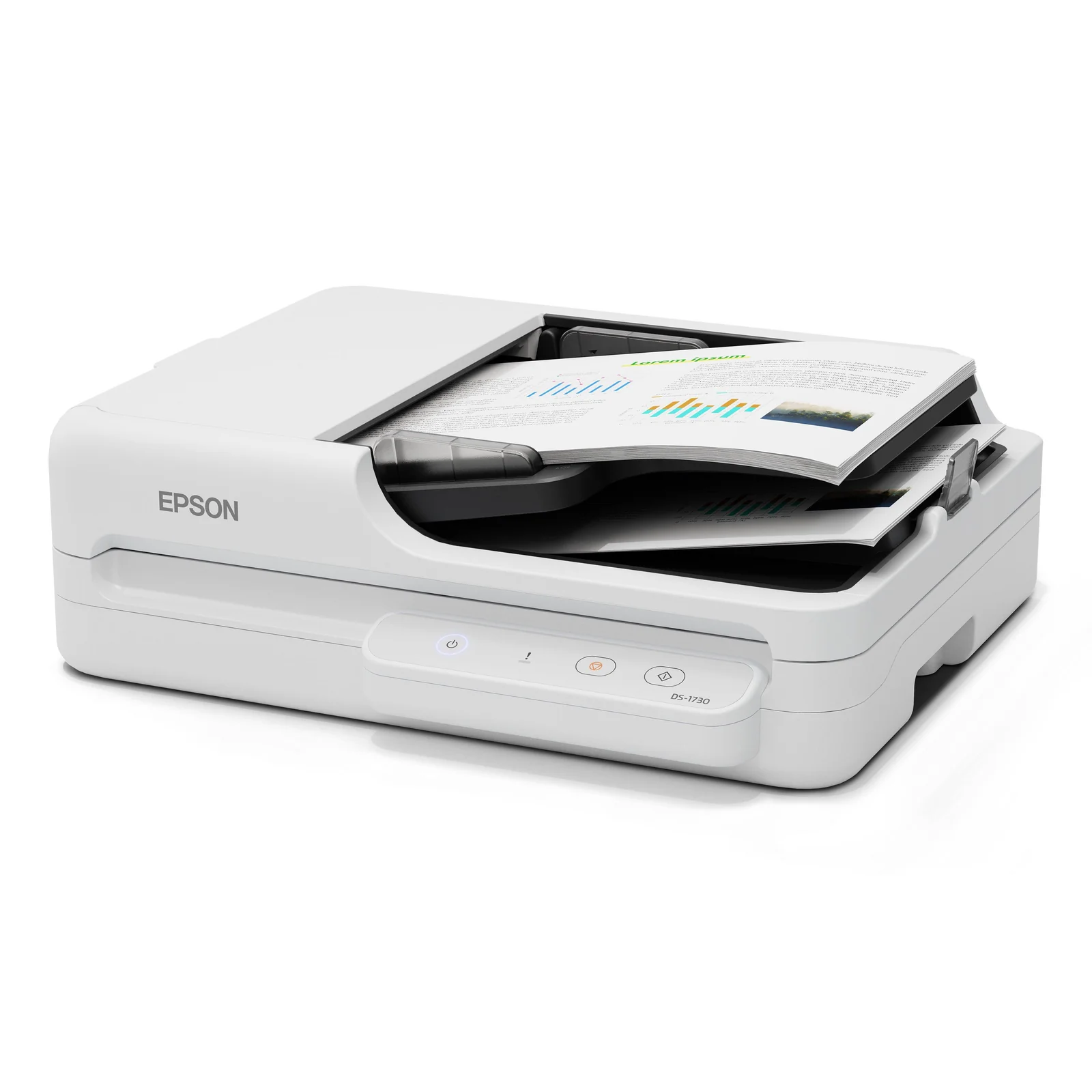 Epson WorkForce DS-1730 Scanner à plat et chargeur automatique 1200 x 1200 DPI A4 Noir, Blanc