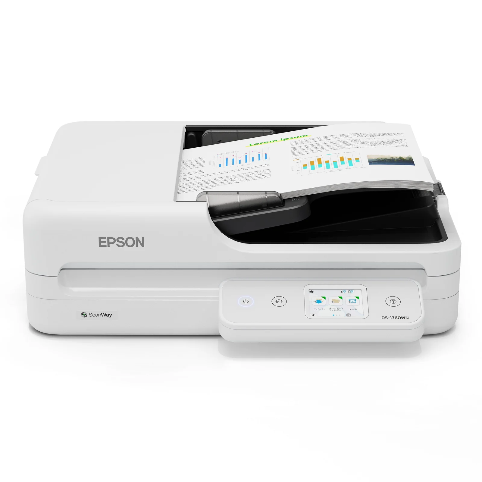 Epson WorkForce DS-1760WN Scanner à plat et chargeur automatique 1200 x 1200 DPI A4 Noir, Blanc