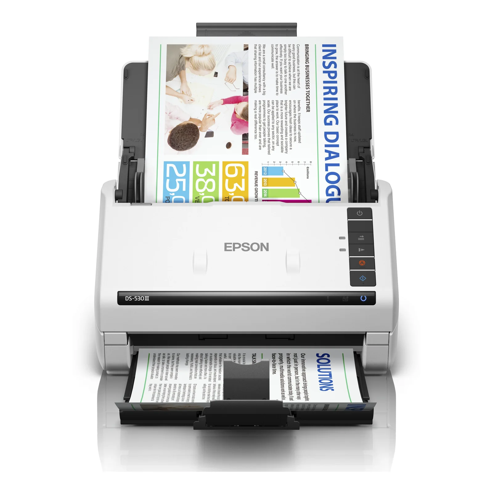 WorkForce DS-530III Alimentation feuille à feuille de scanner 600 x 600 DPI A4 Blanc