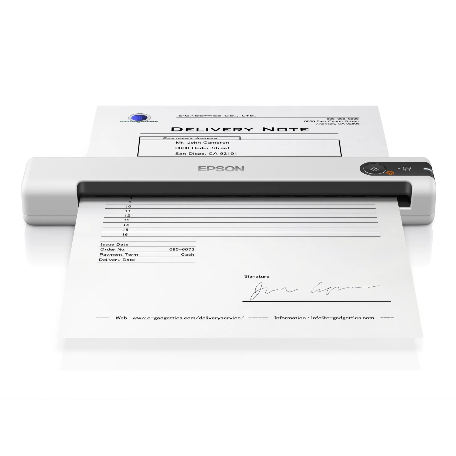 Epson WorkForce DS-70 Scanner portable 600 x 600 DPI A4 Blanc
