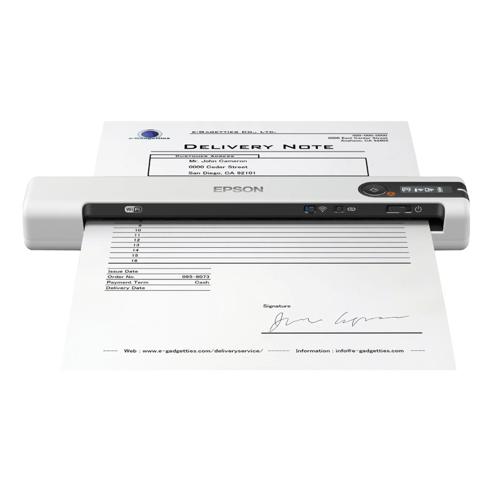 WorkForce DS-80W Scanner portable 600 x 600 DPI A4 Blanc