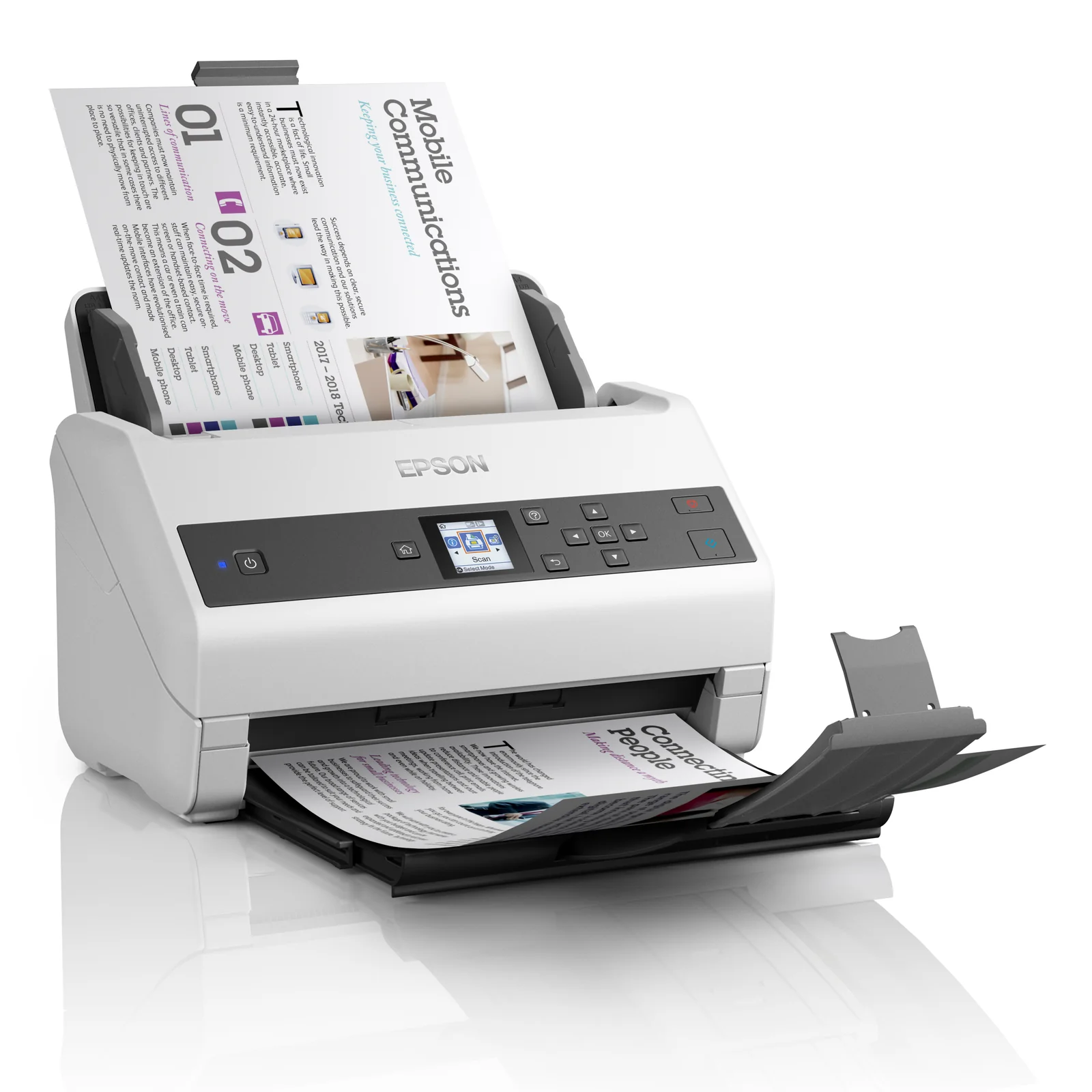 Epson WorkForce DS-970 Alimentation papier de scanner 600 x 600 DPI A4 Gris, Blanc