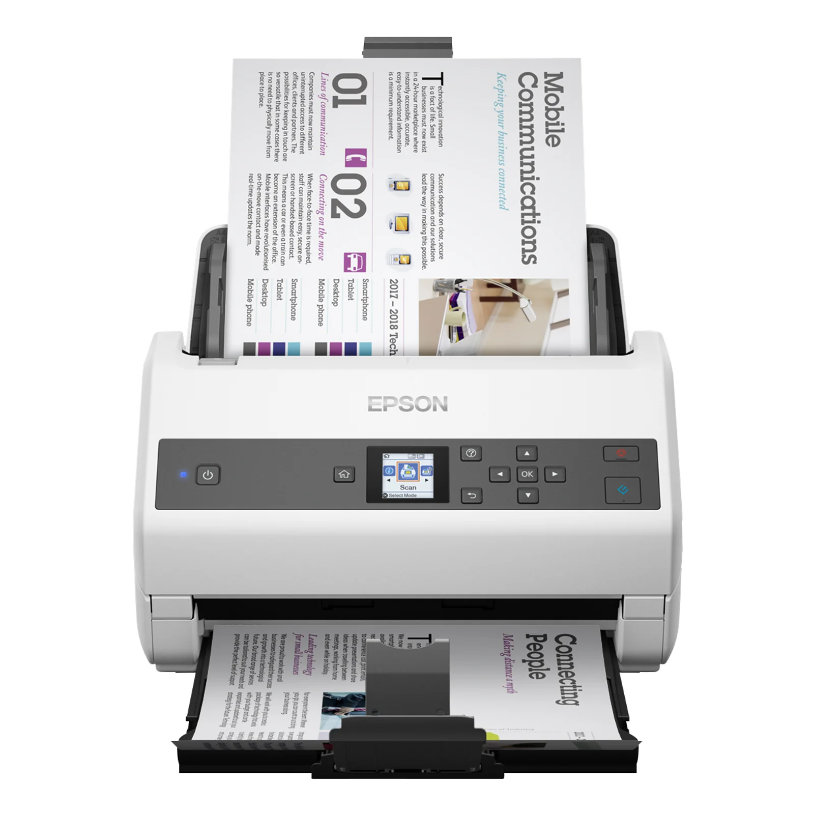 WorkForce DS-970 Alimentation papier de scanner 600 x 600 DPI A4 Gris, Blanc
