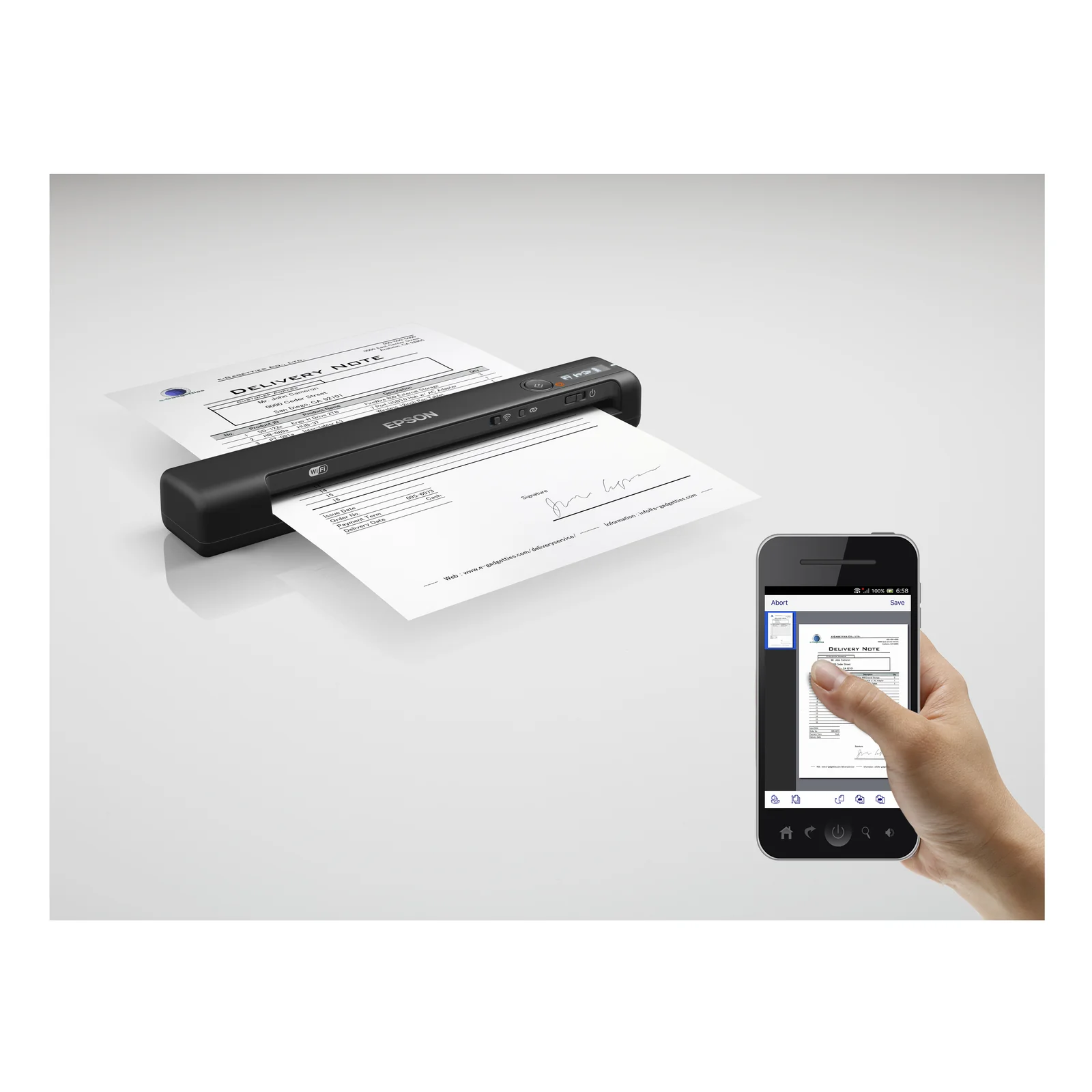Epson WorkForce ES-60W Scanner portable 600 x 600 DPI A4 Noir