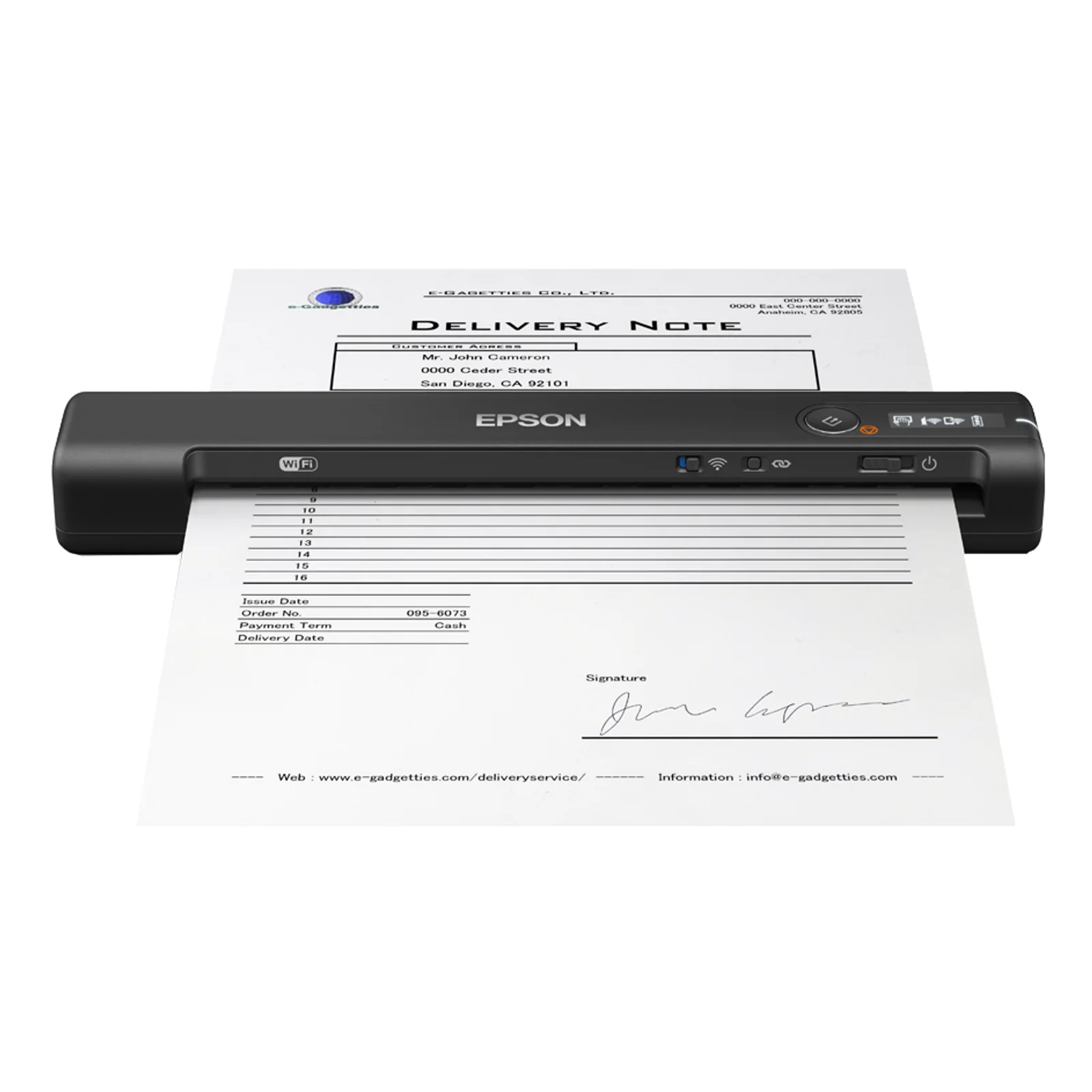 WorkForce ES-60W Scanner portable 600 x 600 DPI A4 Noir