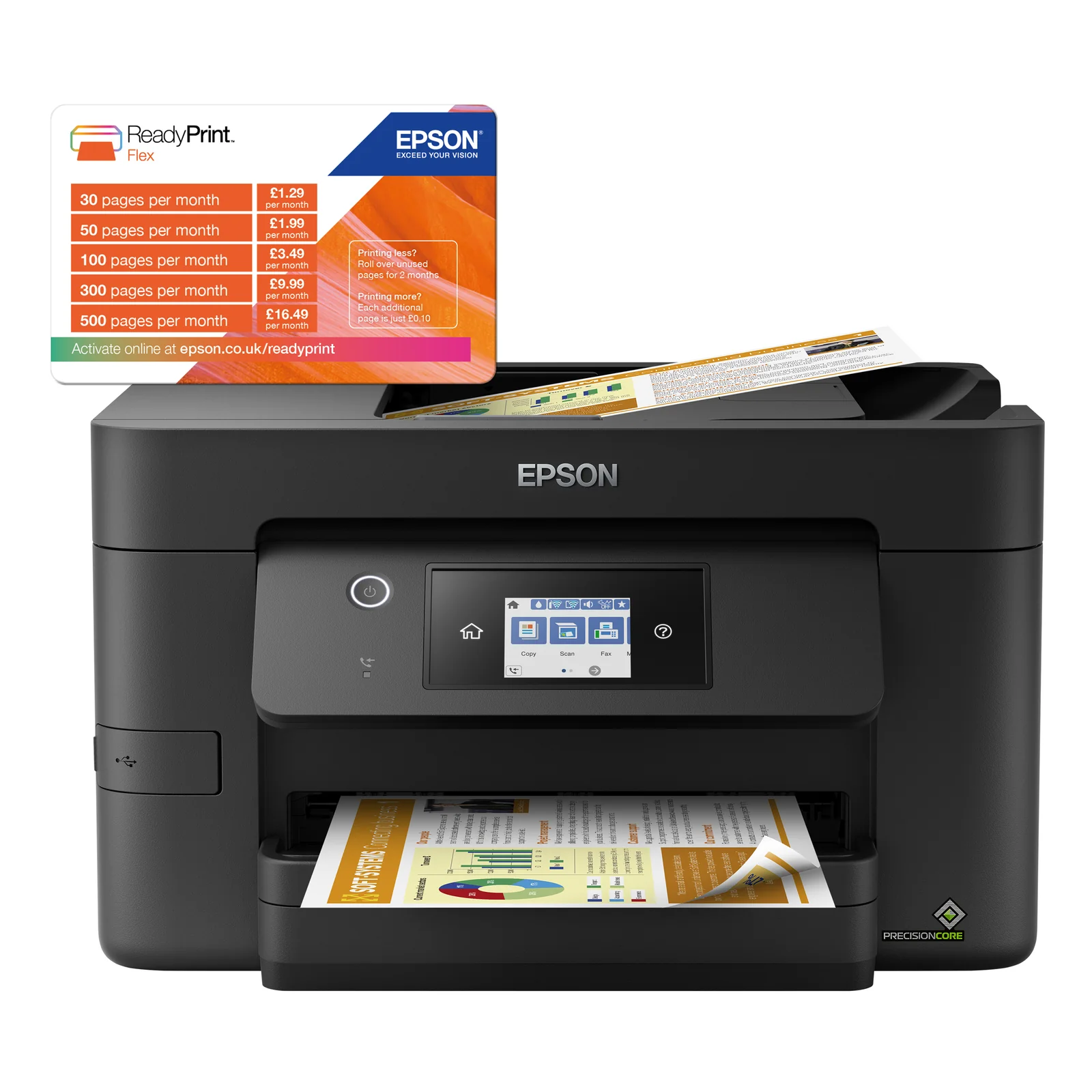 Epson WorkForce Pro WF-3820DWF Jet d'encre A4 4800 x 2400 DPI 21 ppm Wifi