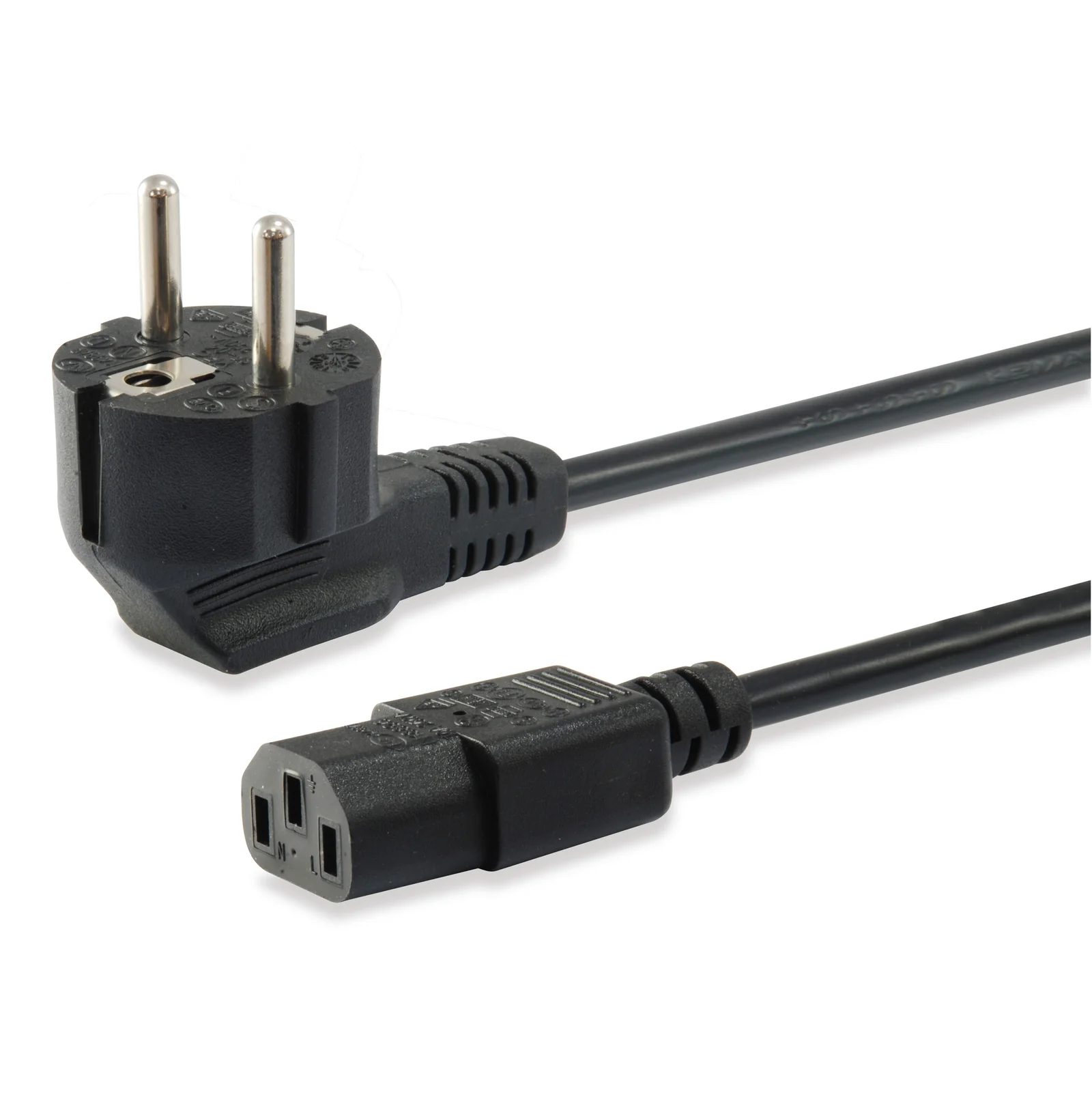 112120 câble électrique Noir 1,8 m CEE 7/7 Coupleur C13