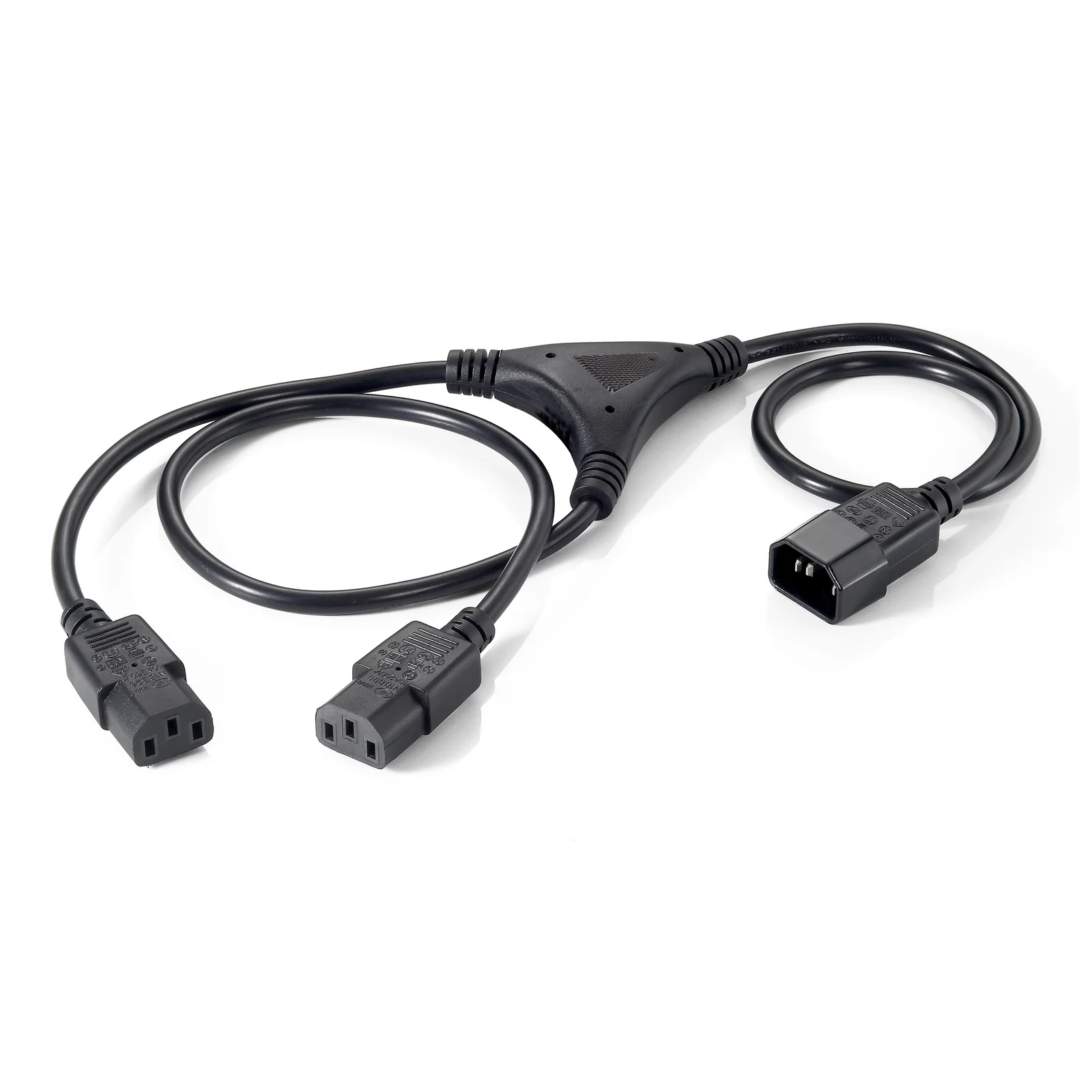 112210 câble électrique Noir 1,6 m Coupleur C14 Coupleur 2 x C13