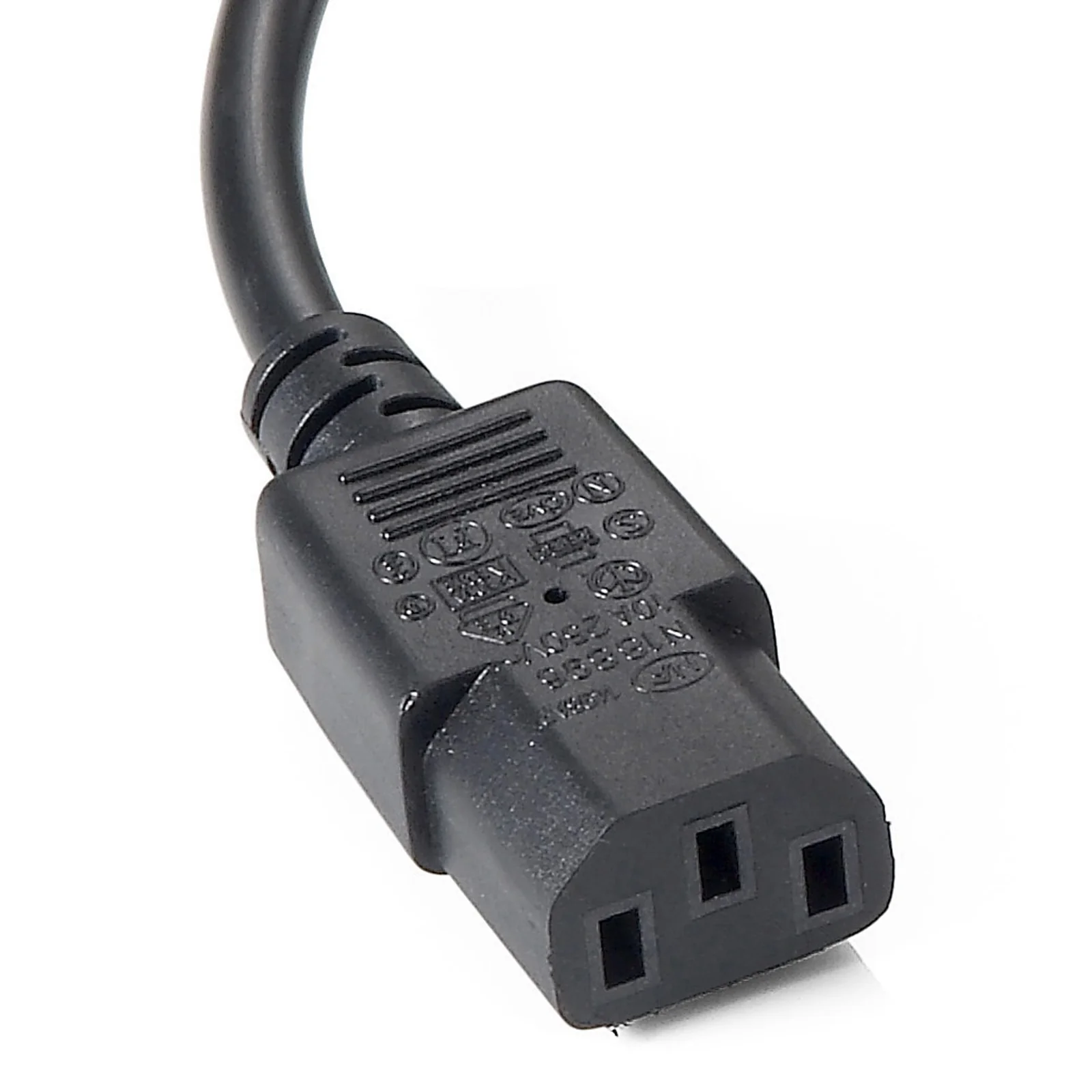 Equip 112210 câble électrique Noir 1,6 m Coupleur C14 Coupleur 2 x C13