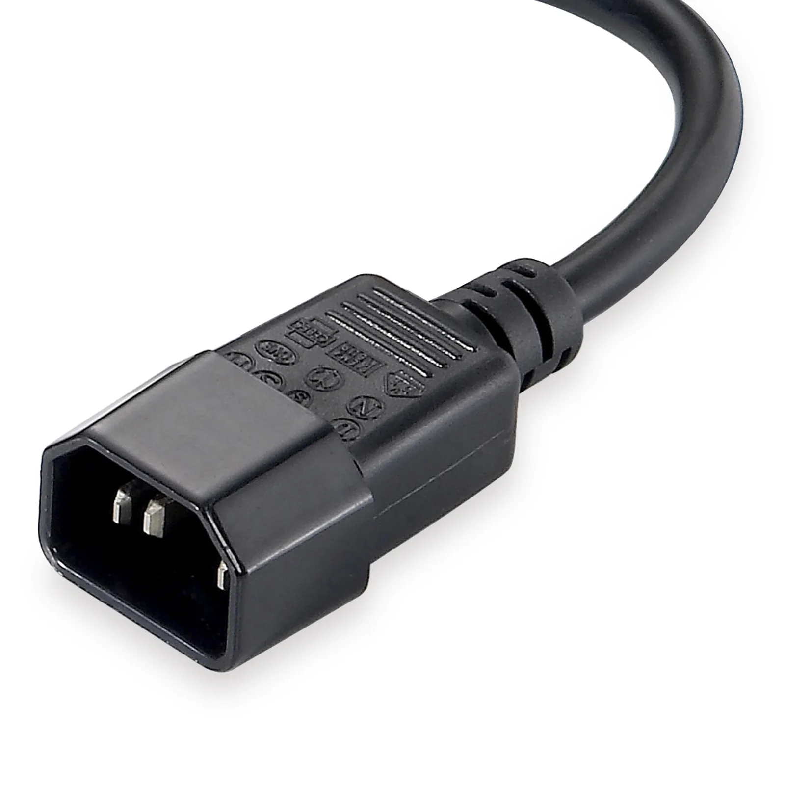 Equip 112210 câble électrique Noir 1,6 m Coupleur C14 Coupleur 2 x C13