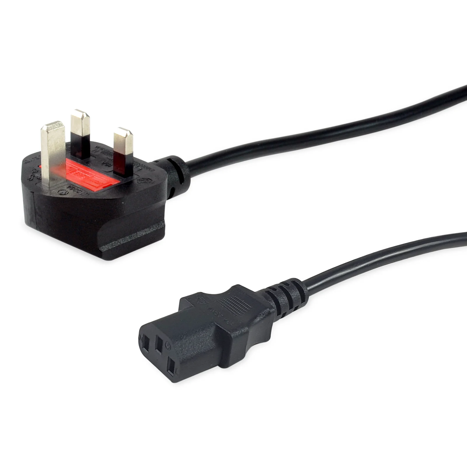 112301 câble électrique Noir 3 m IEC C13 BS 1363