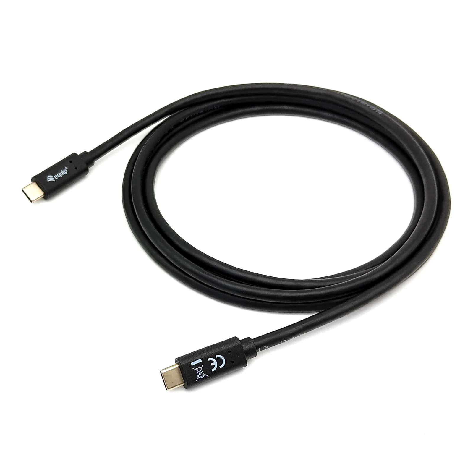 128346 Câble USB 3.2 Gen 1 C vers C, M/M , 1.0m, PD 60W, 5Gbps, Noir