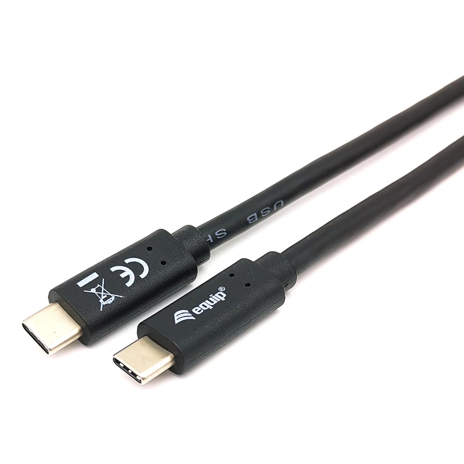 Equip 128346 Câble USB 3.2 Gen 1 C vers C, M/M , 1.0m, PD 60W, 5Gbps, Noir