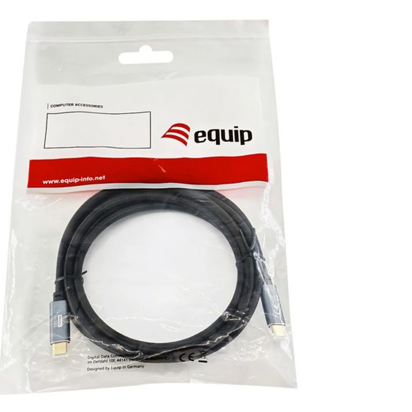 Equip 128359 Câble USB 3.2 Gen 2 C vers C, M/M, 3.0m, PD100W, 4K/60Hz, 10Gbps, noir