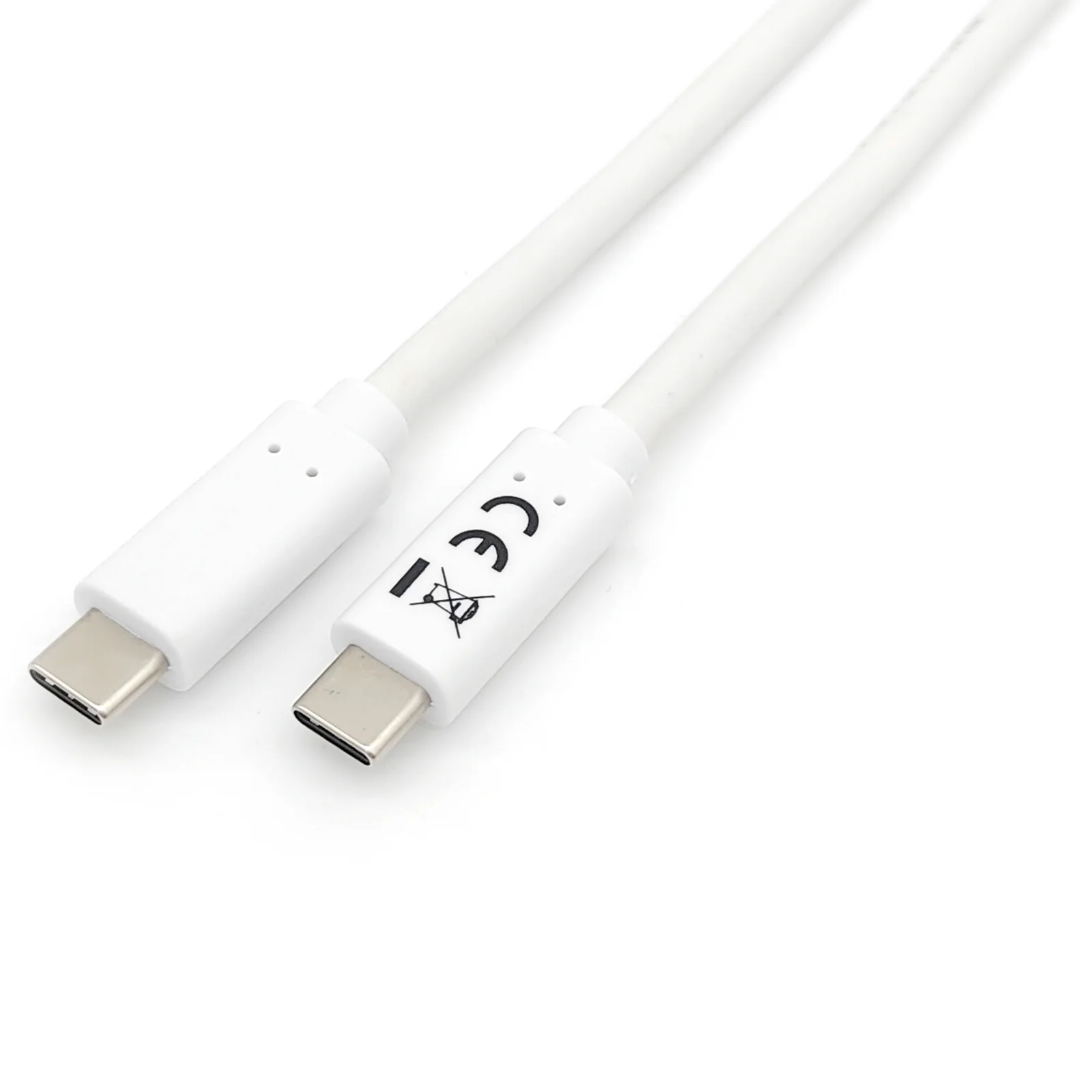 128362 Câble USB 3.2 Gen 1 C vers C , M/M , 2.0m, PD 60W, 5Gbps, Blanc