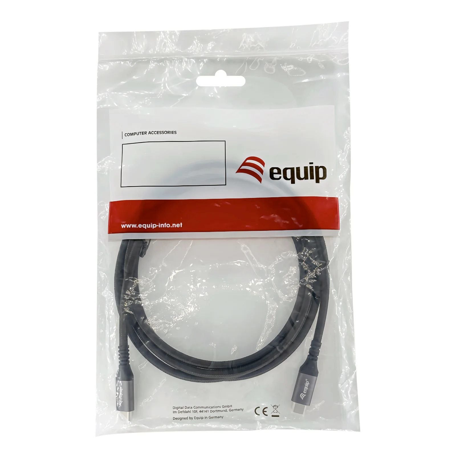 Equip 128382 Câble USB4 Gen 2x2 C vers C, M/M, 2.0m, PD 100W, 4K/60Hz, 20Gbps, noir